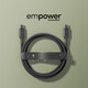 Emporia by PanzerGlass 60W USB-C/USB-C USB 2.0 1,2M Black