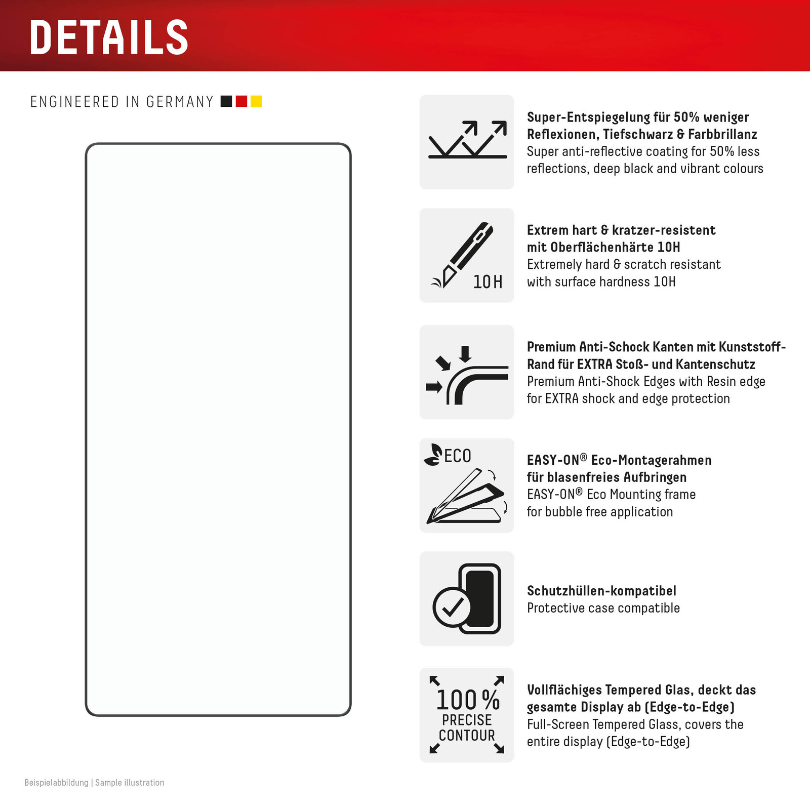 
felixx 3D Premium-Glas Anti-Reflex Samsung Galaxy S25 Ultra
