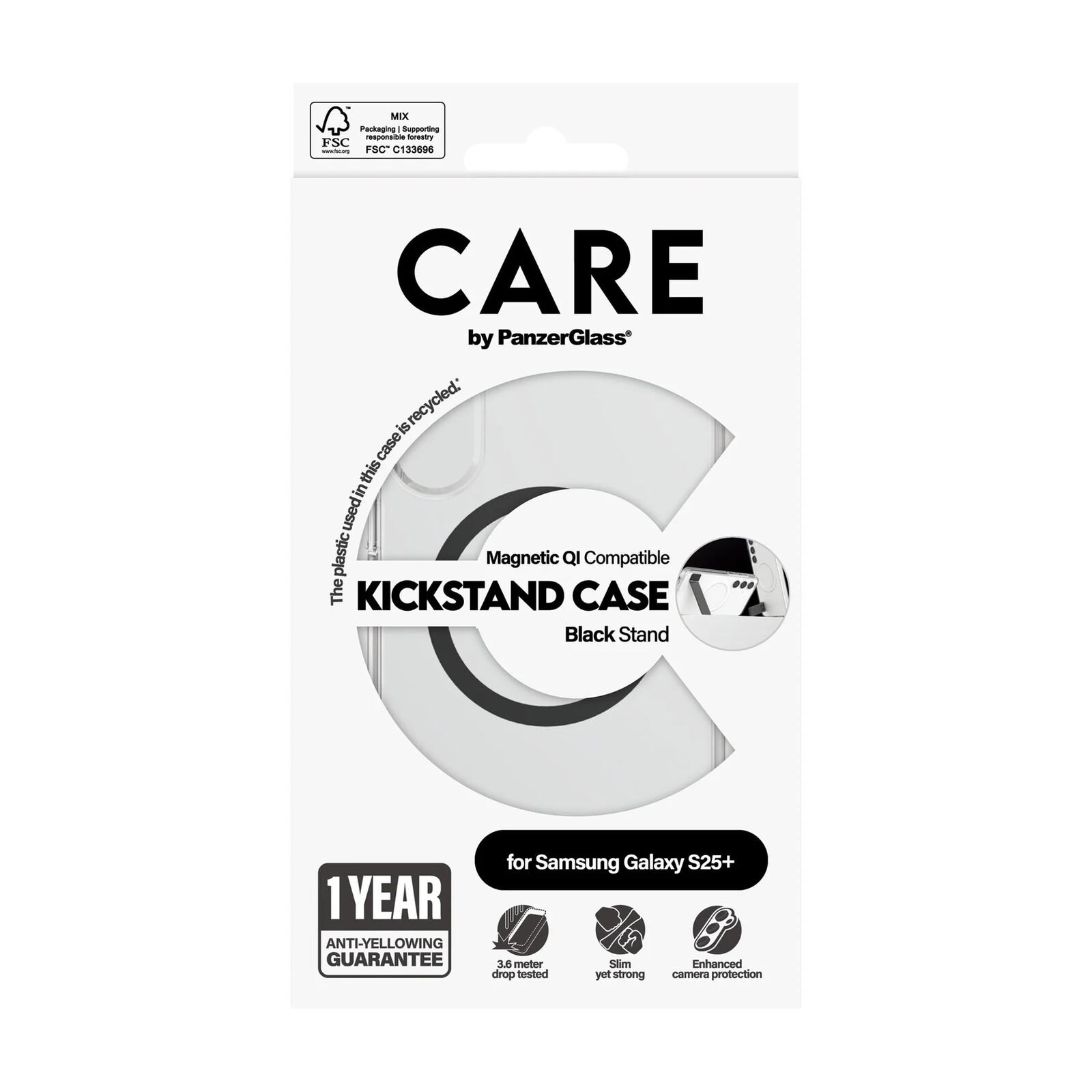CARE PanzerGlass Case Transparent Kickstand S25 Plus