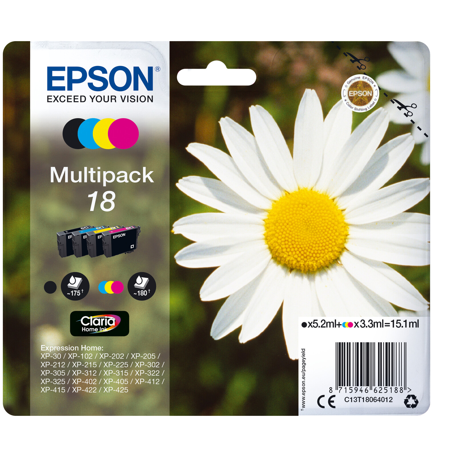 Epson 18 T1806 Tinte Multipack