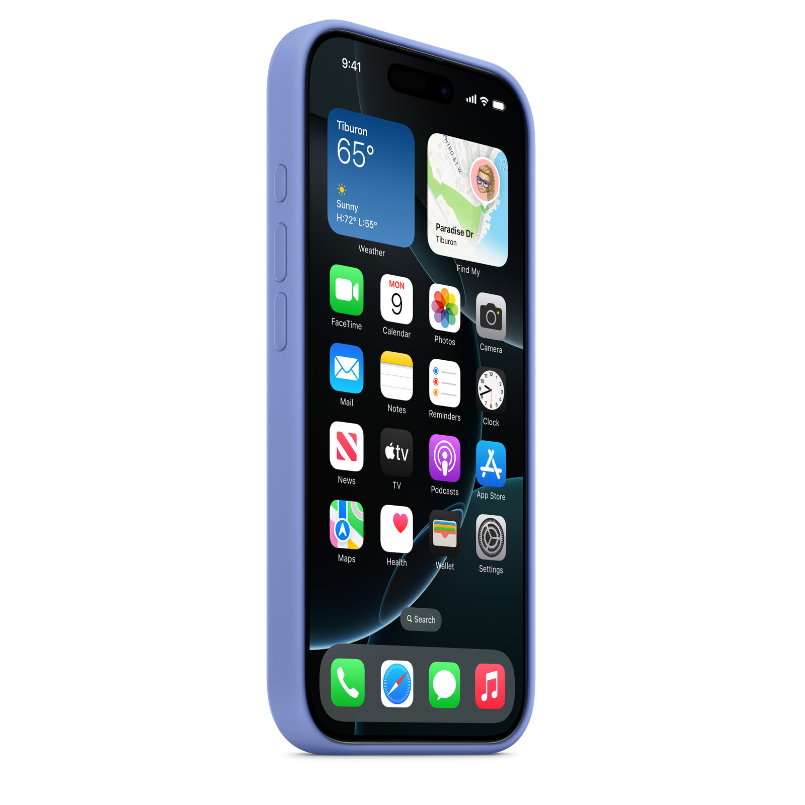 Apple iPhone 16 Pro Silikon Case mit MagSafe veilchen