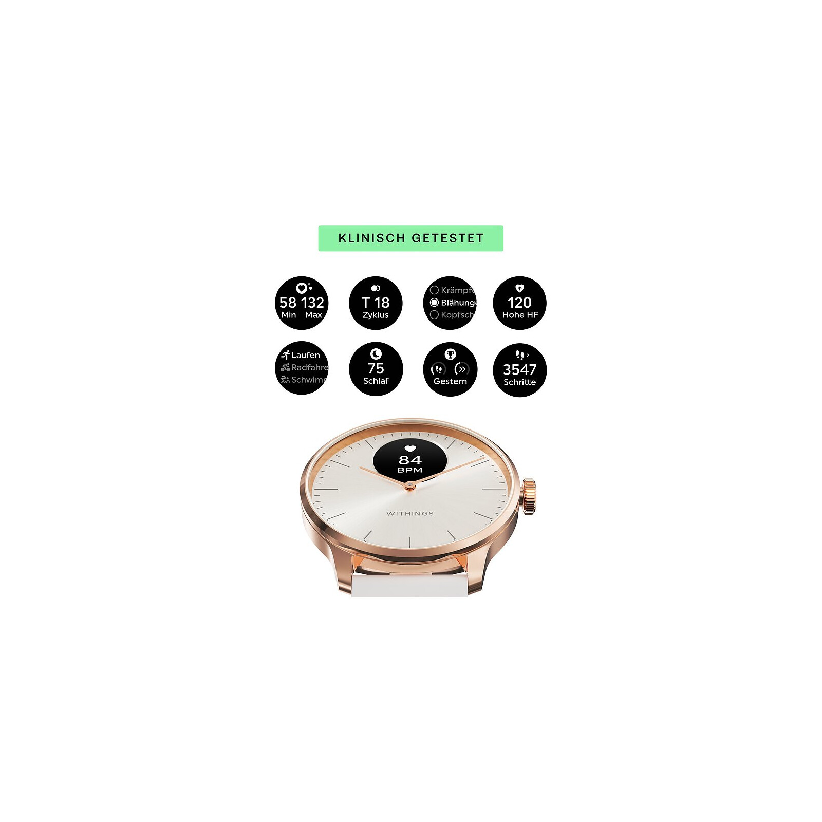 Withings Scanwatch light 37mm rosegold