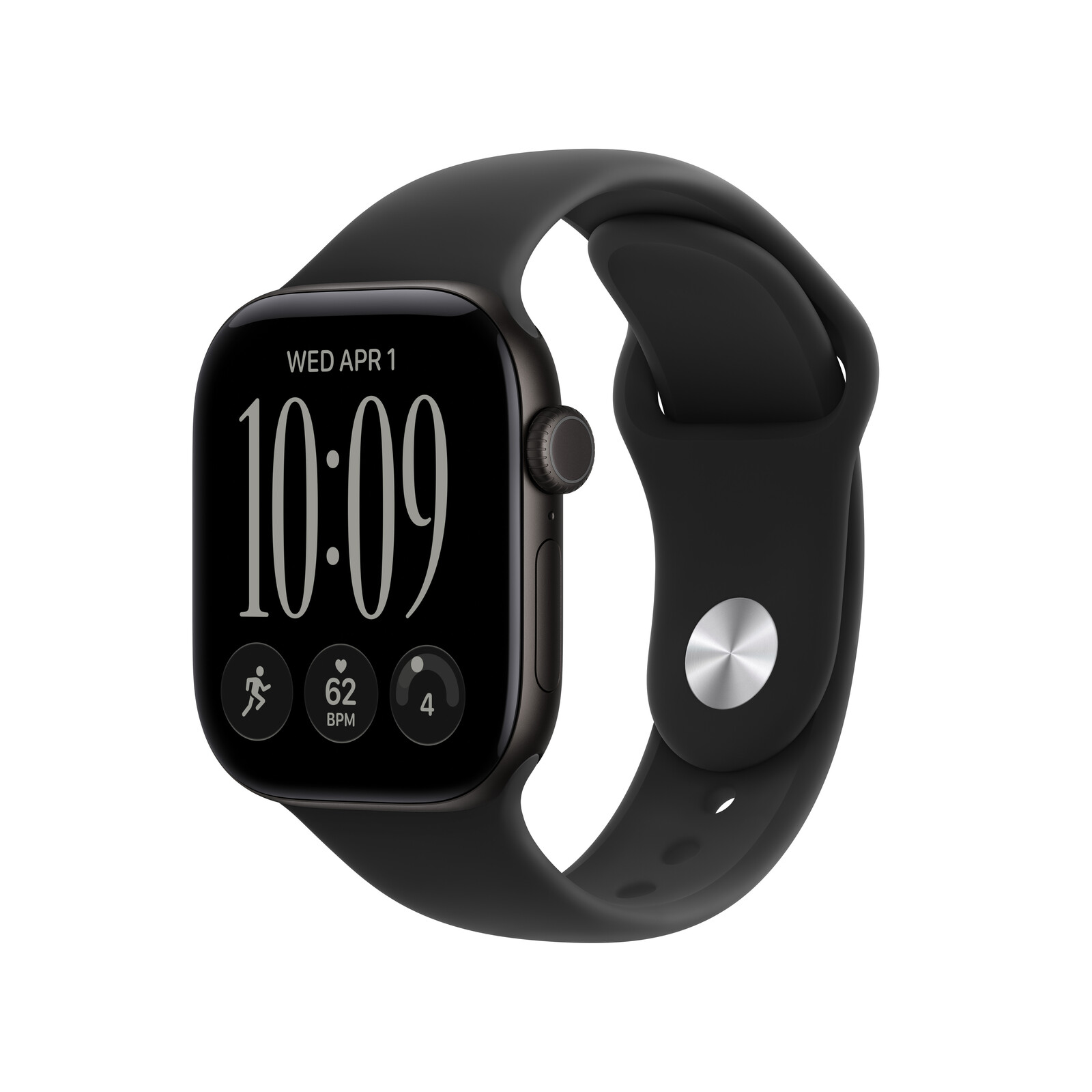 Apple Watch Series 12 GPS 42mm Black Alu Case + Black Sport S/M
