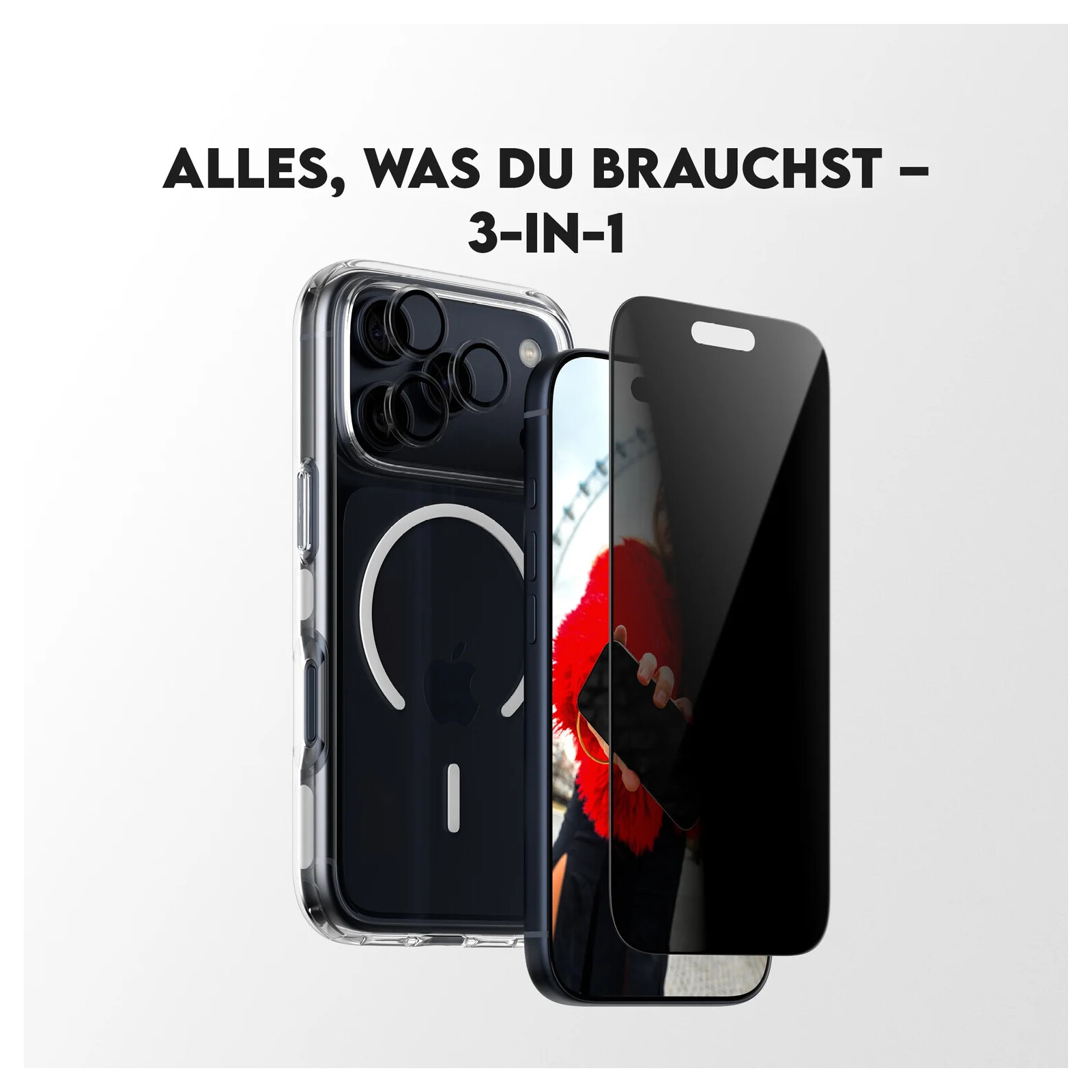 PanzerGlass CARE 3-in-1 Flagship Privacy iPhone 17 Pro