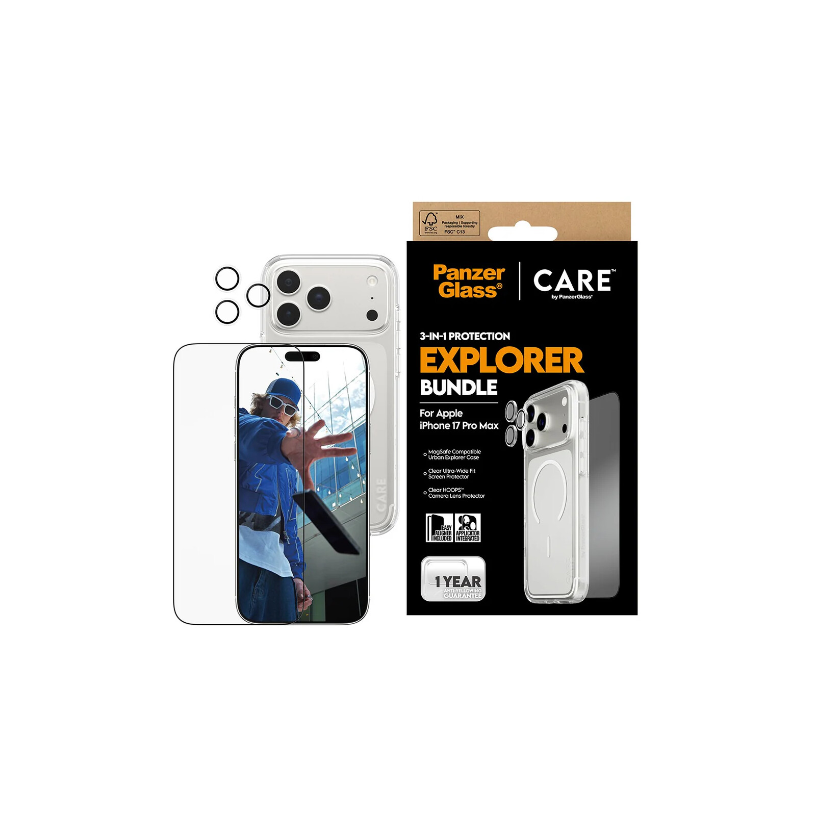 PanzerGlass CARE 3-in-1 Flagship Explorer iPhone 17 Pro Max