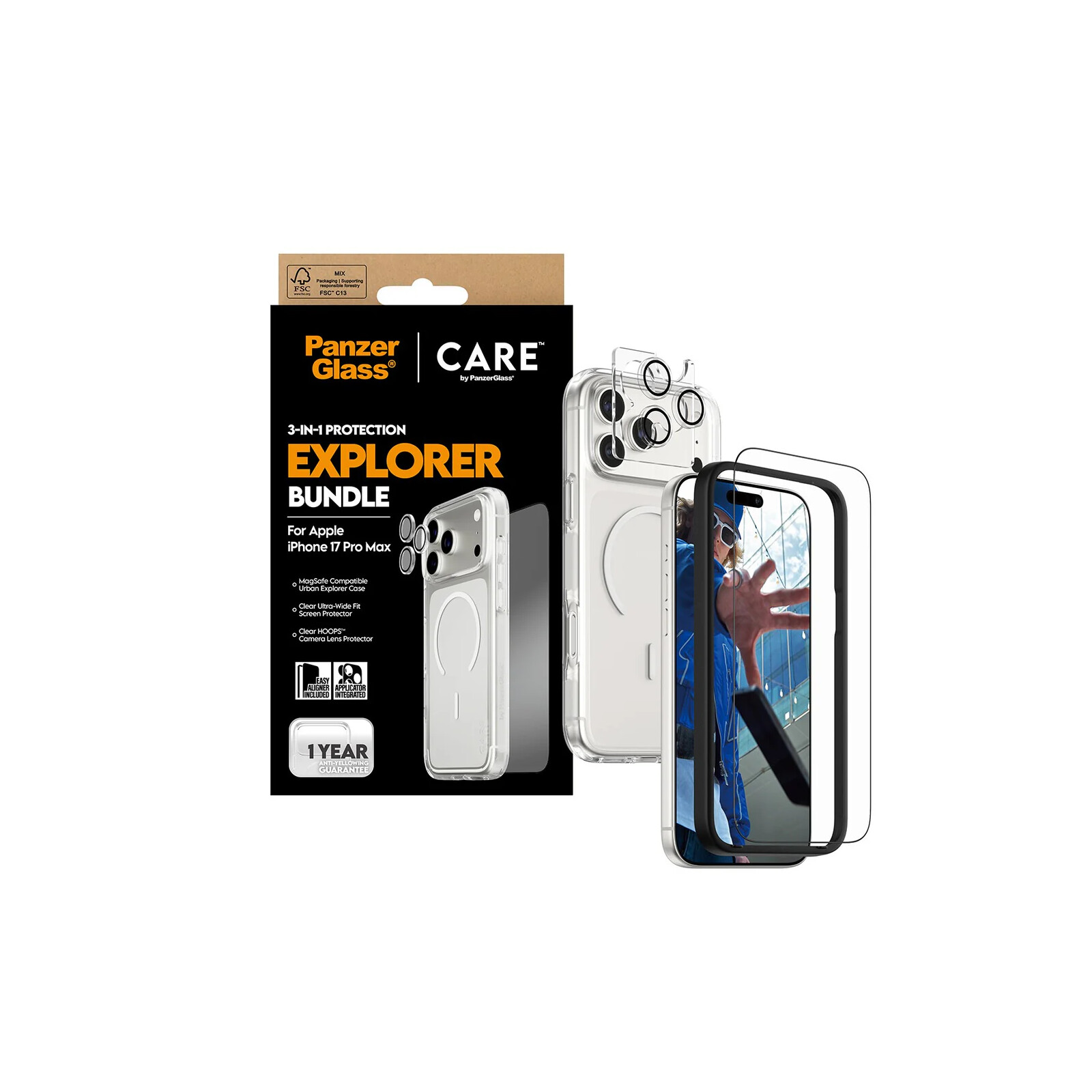 PanzerGlass CARE 3-in-1 Flagship Explorer iPhone 17 Pro Max