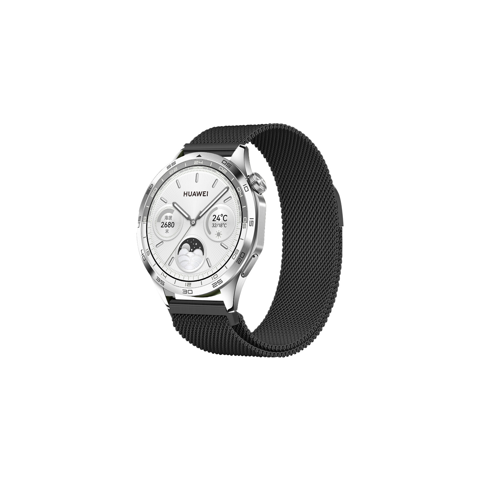 Felixx Smartwatcharmband Edelst./Milanaise Black-Universal 20mm
