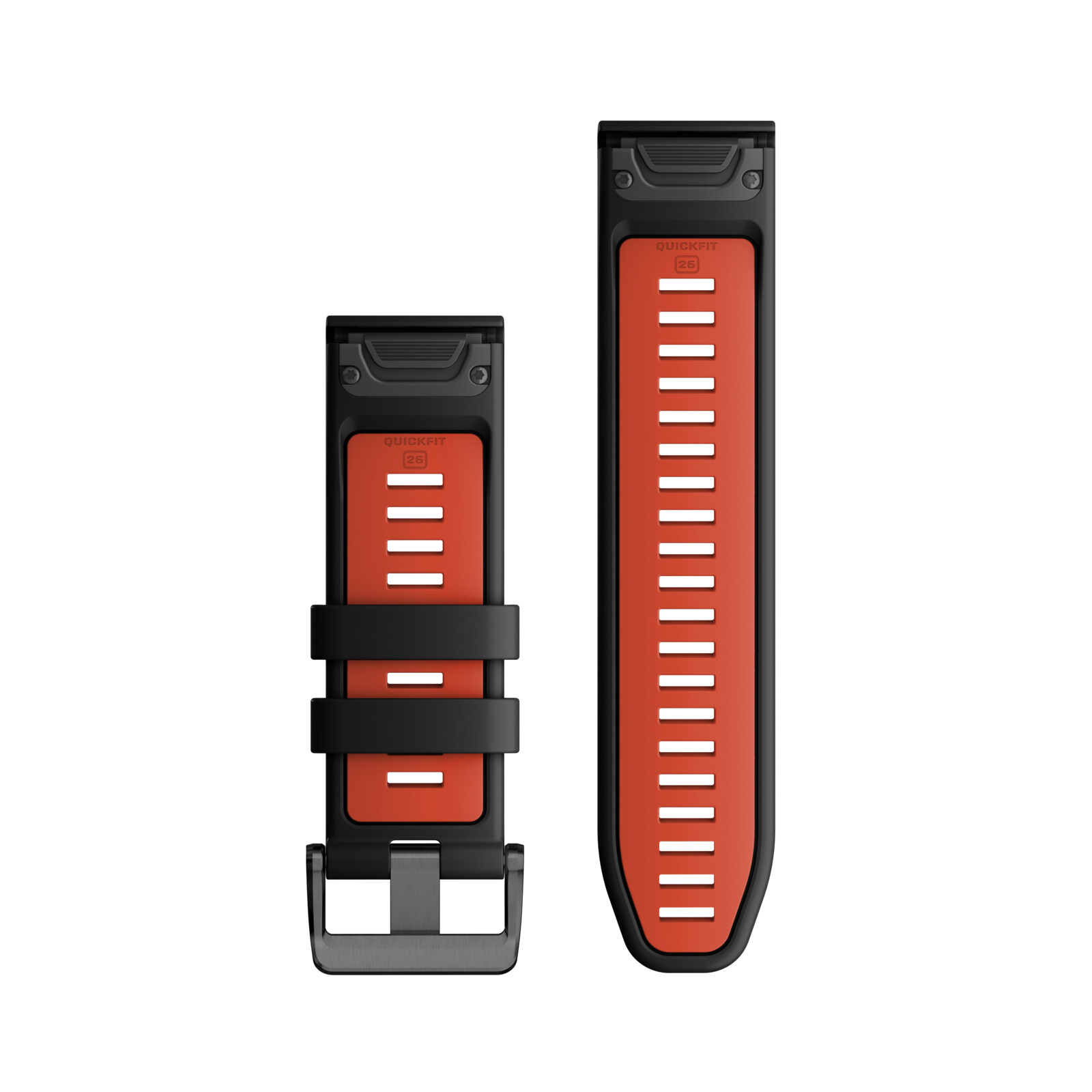 Garmin Quickfit Band 26mm Silikon schwarz/rot