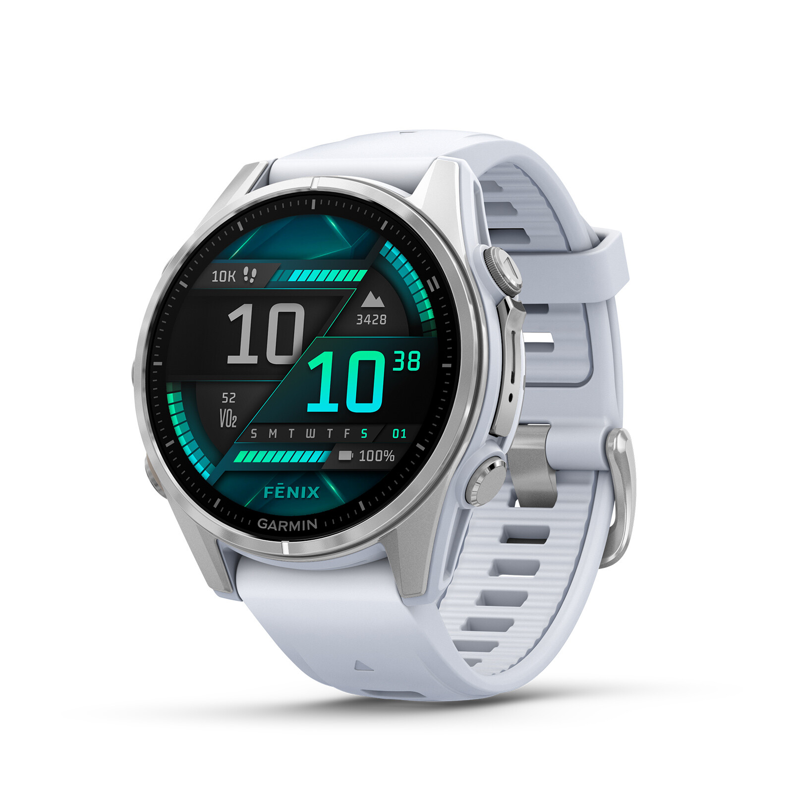 Garmin Fenix 8 43mm steinwei&szlig;/silber