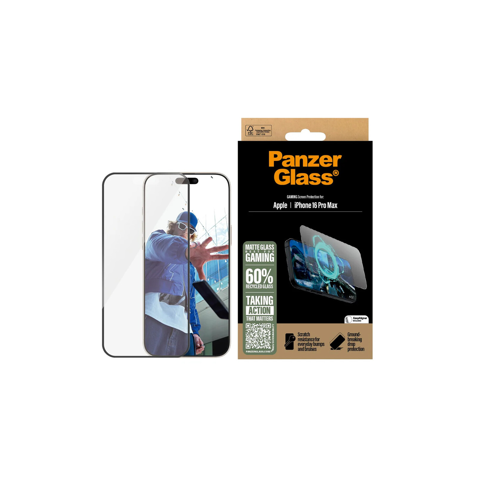 PanzerGlass Schutzglas Gaming Apple iPhone 16 Pro Max