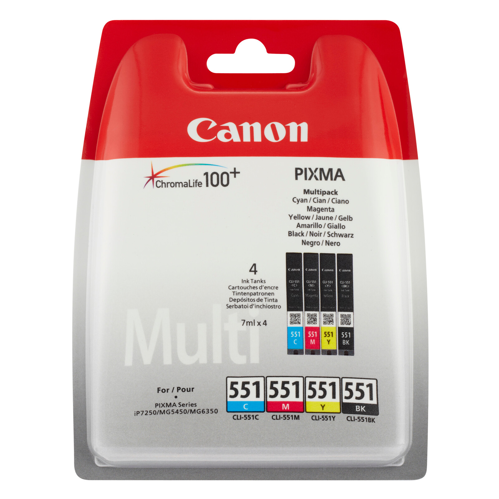 Canon CLI-551 Tinte B/Y/C/M