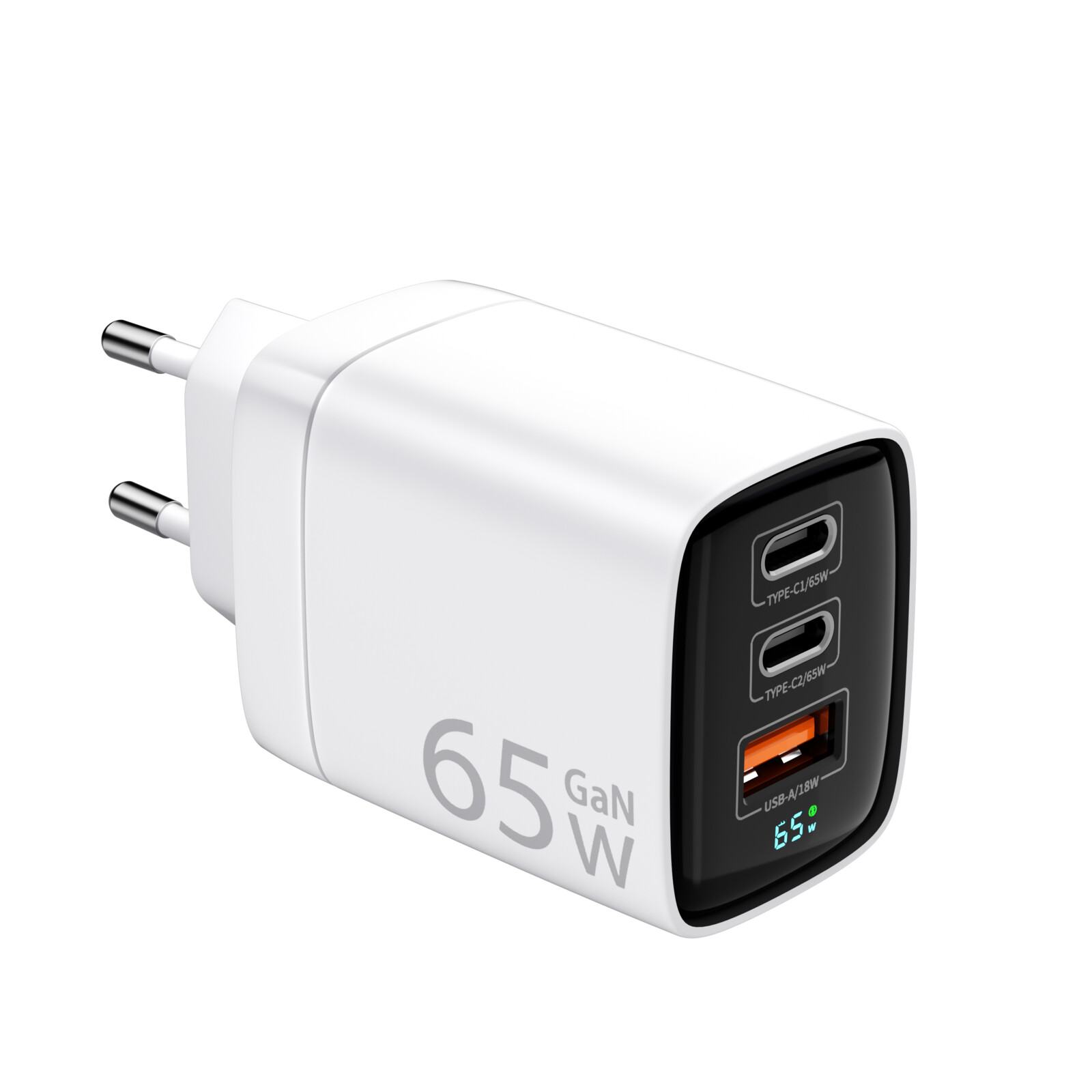 Felixx LED Display 65W Travel Charger Wei&szlig;
