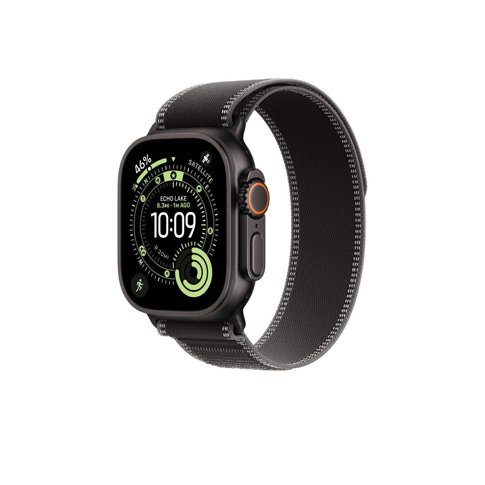 Apple Watch 49mm Black/Charcoal Trail Loop M/L Black Titan