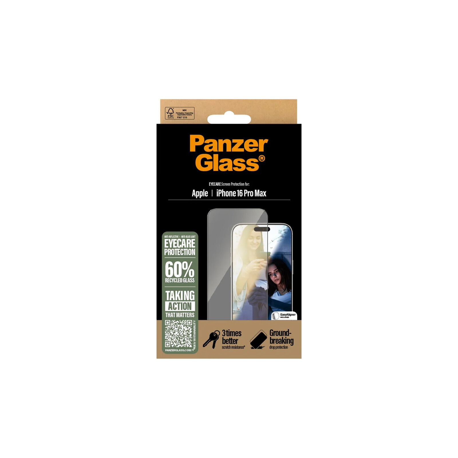 PanzerGlass Schutzglas EyeCare Apple iPhone 16 Pro Max