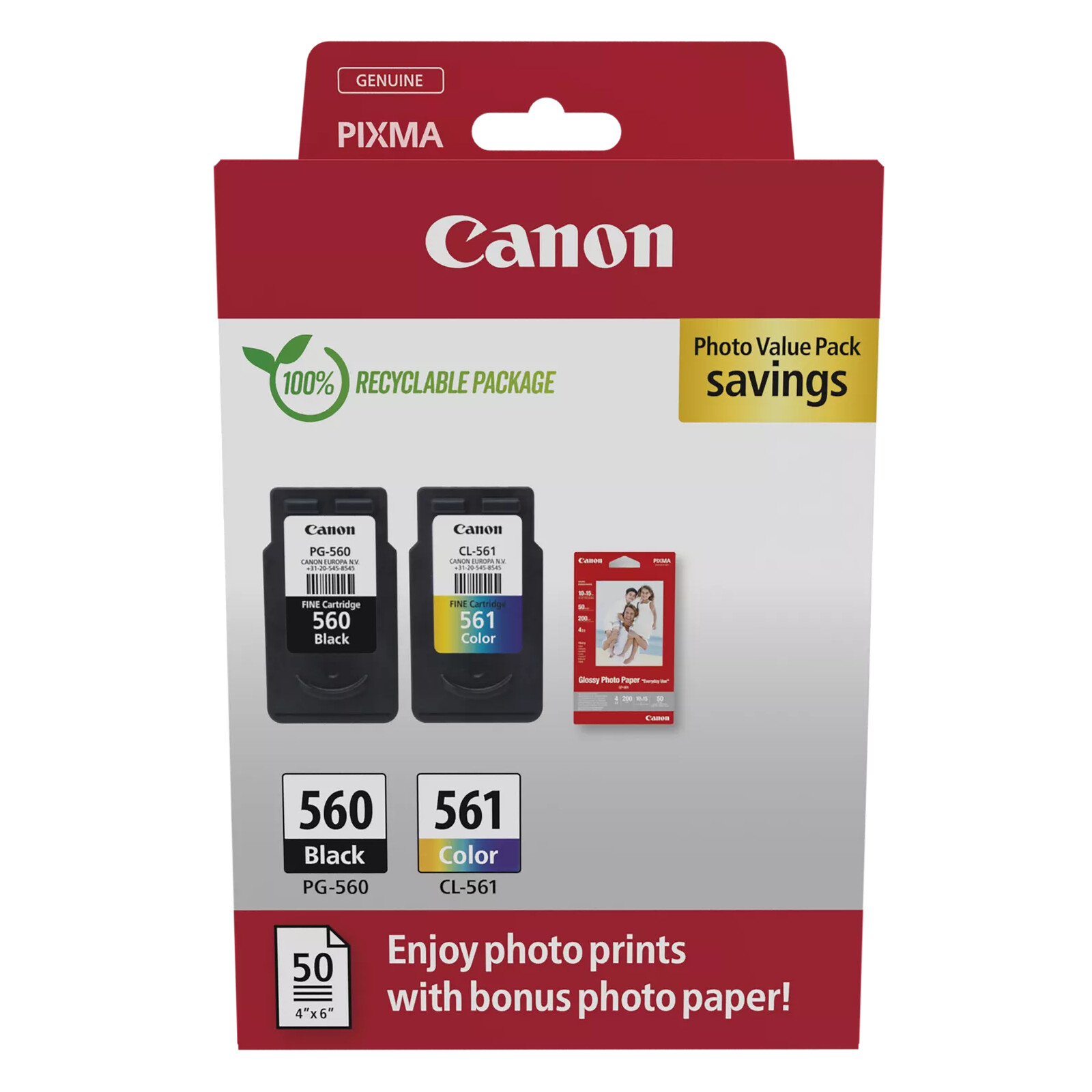 Canon Patronen 560/561 inkl Papier