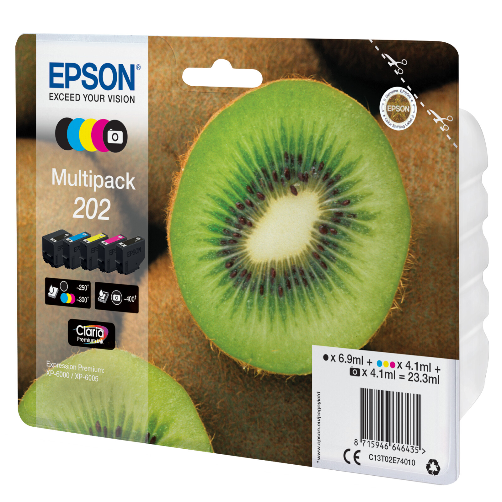 Epson 202 T02E7 Tinte Multipack 4,1ml