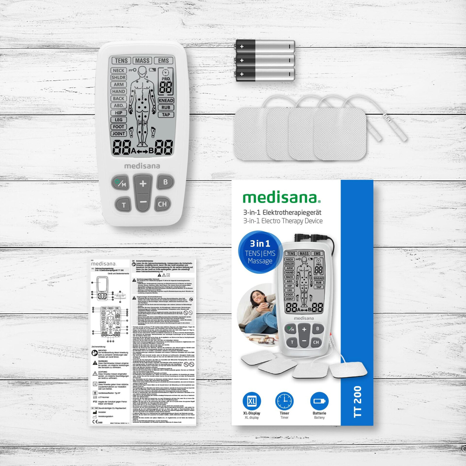 Medisana 3 in 1 Elektrotherapiegerät TT 200