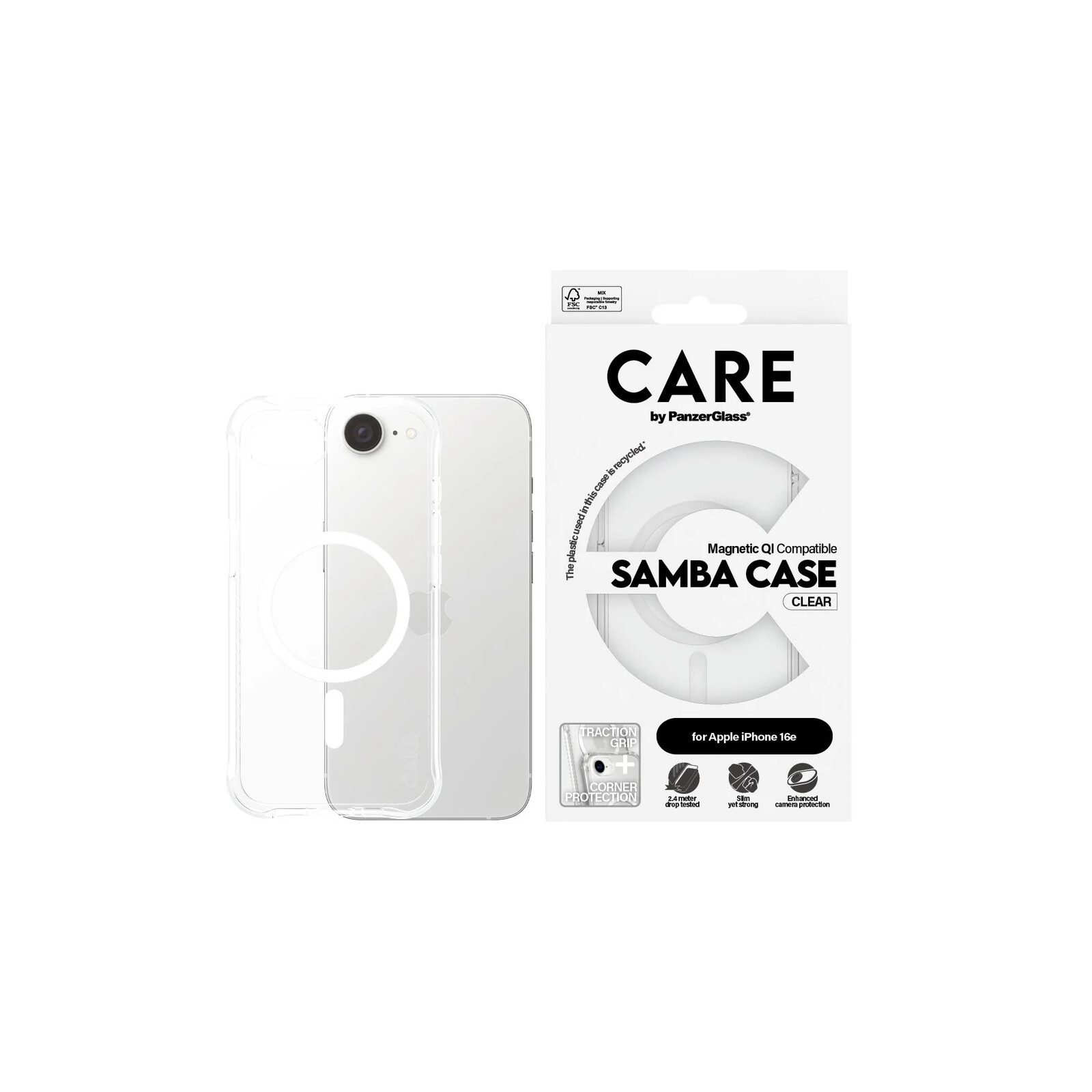 CARE by Panzerglass Samba White MagSafe Apple iPhone 16e