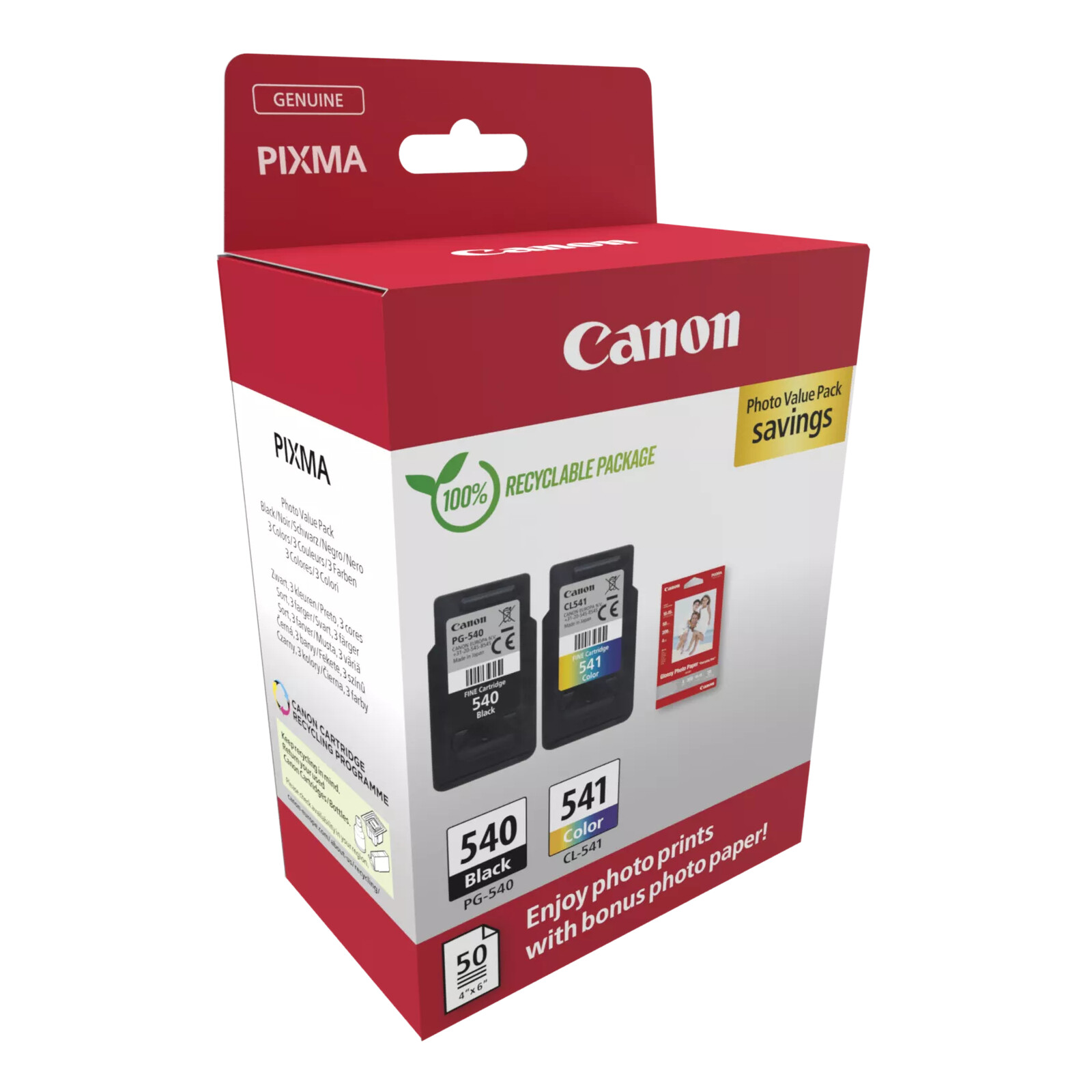Canon Patronen 540/541 inkl Papier