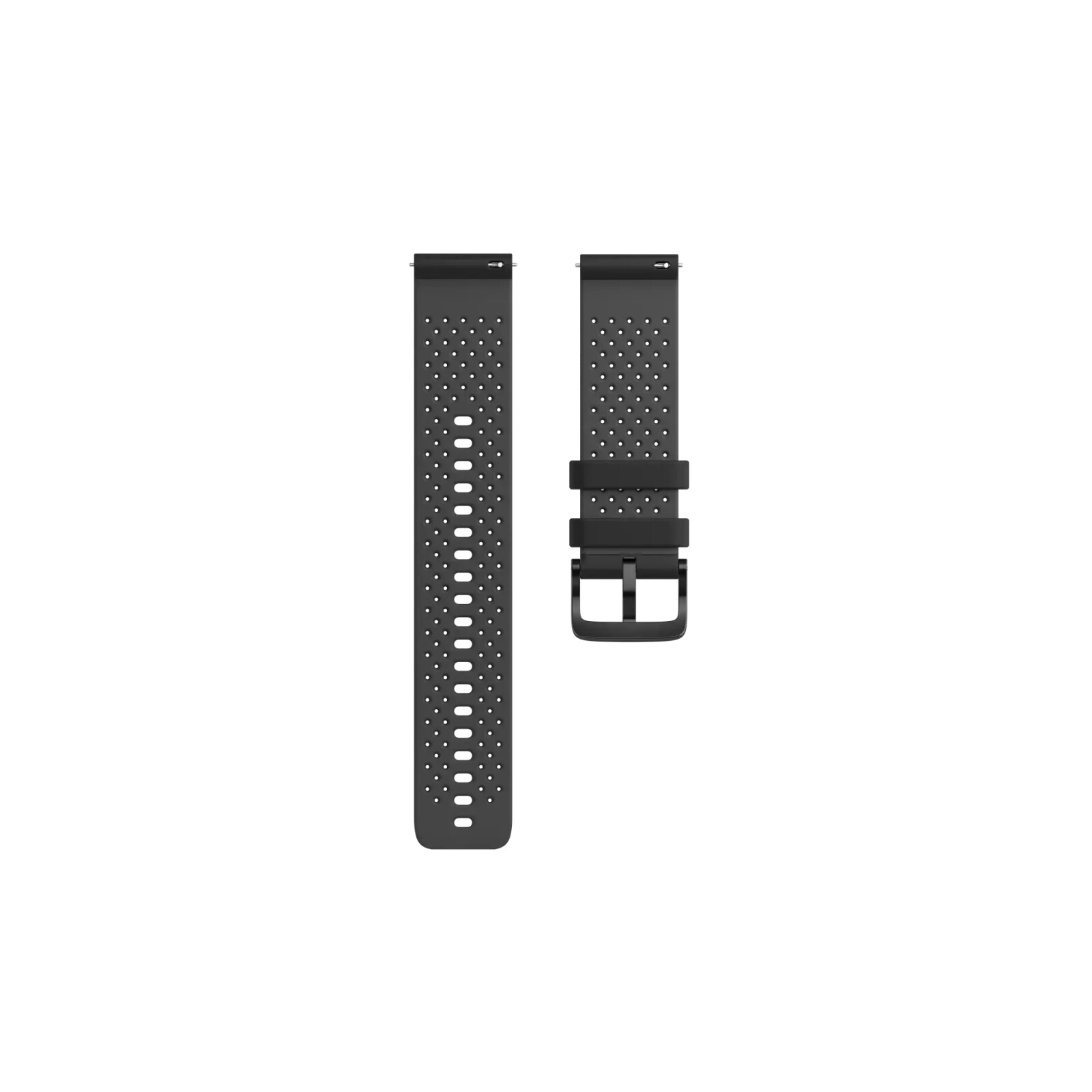 
Polar Armband 22mm Silikon S-L black/grey