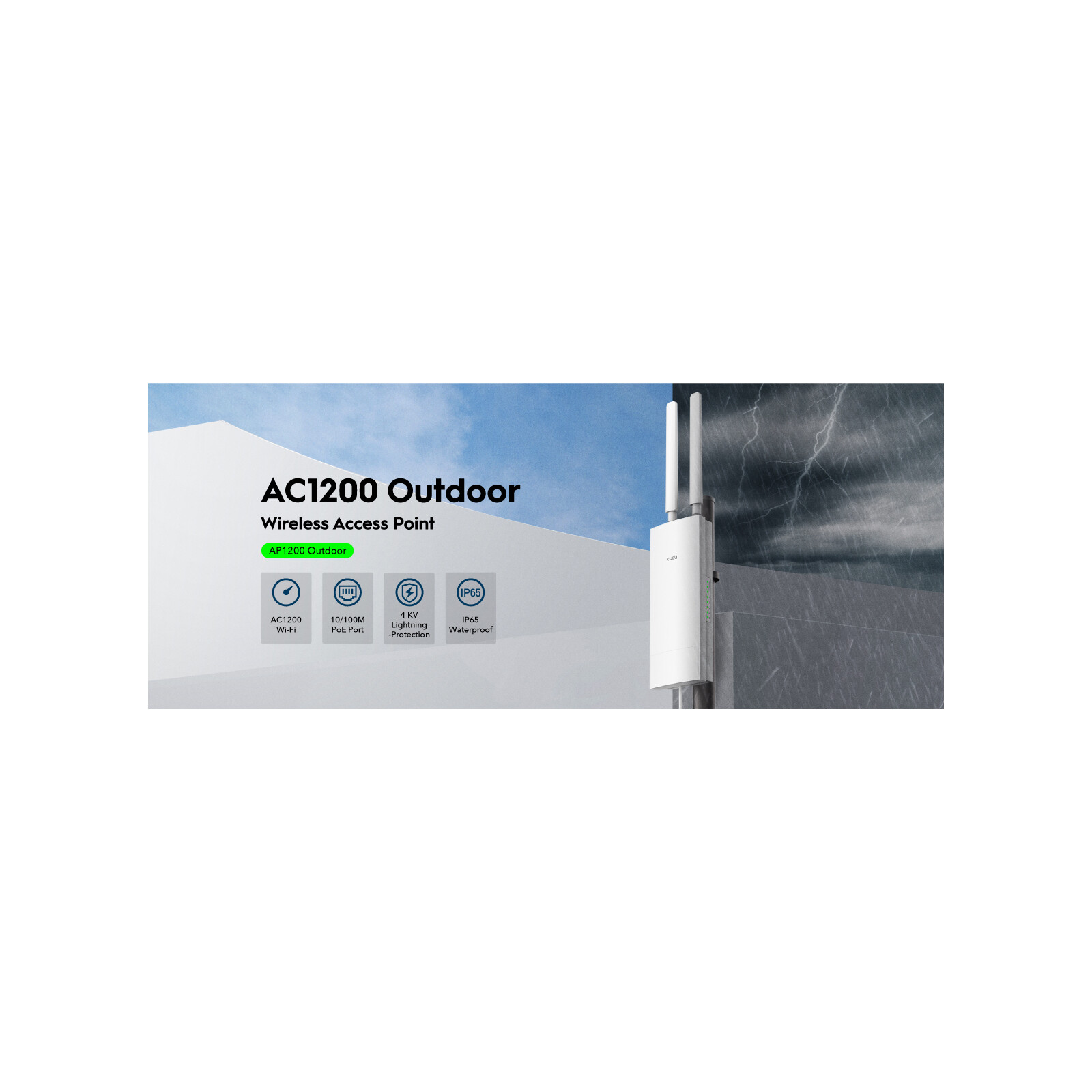  Cudy AC1200 WiFi Outdoor Access Point Repeater 