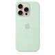 Apple iPhone 16 Pro Silikon Case mit MagSafe aquamarin