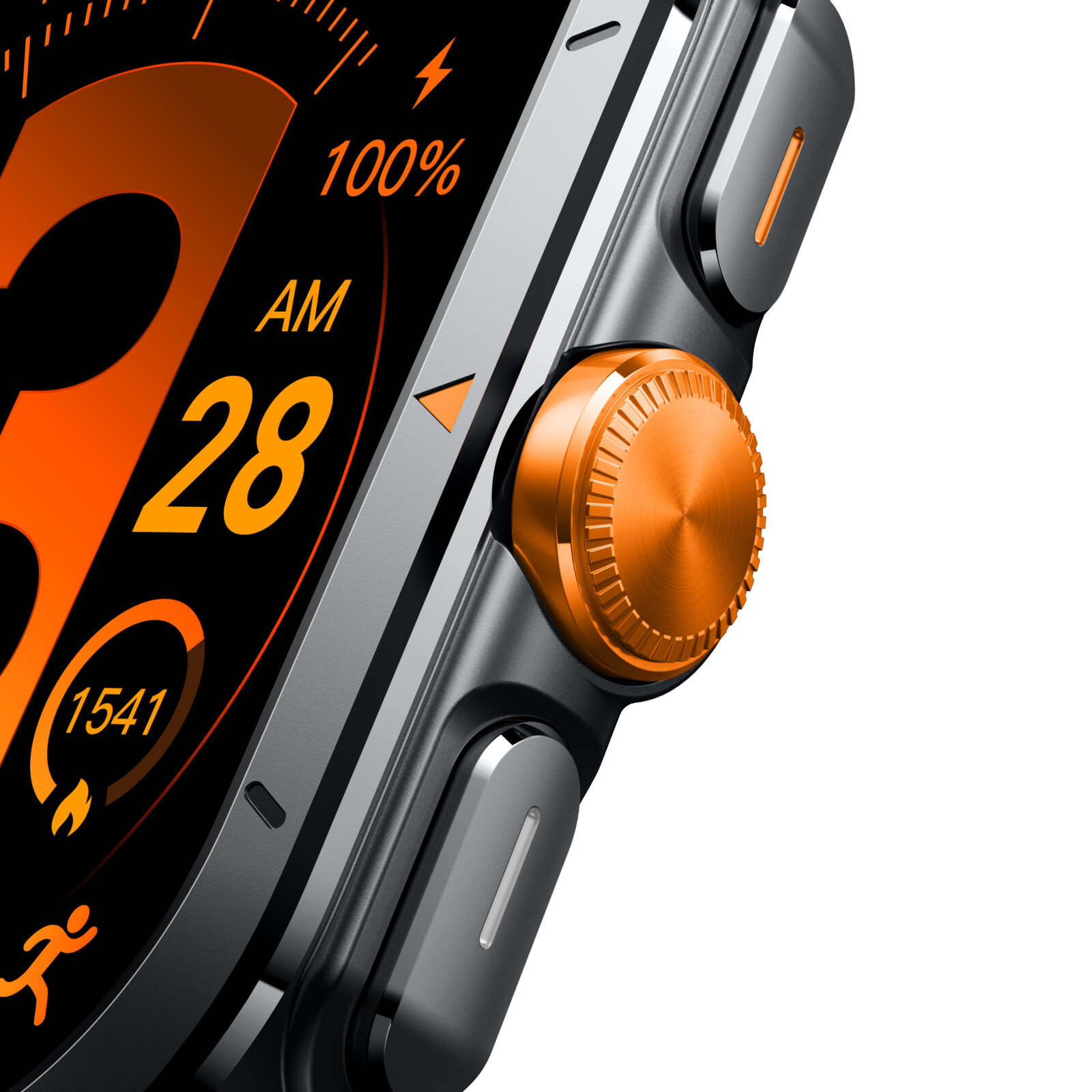 felixx Smartwatch F707GPS, Amoled 2.01, gun-metal silver
