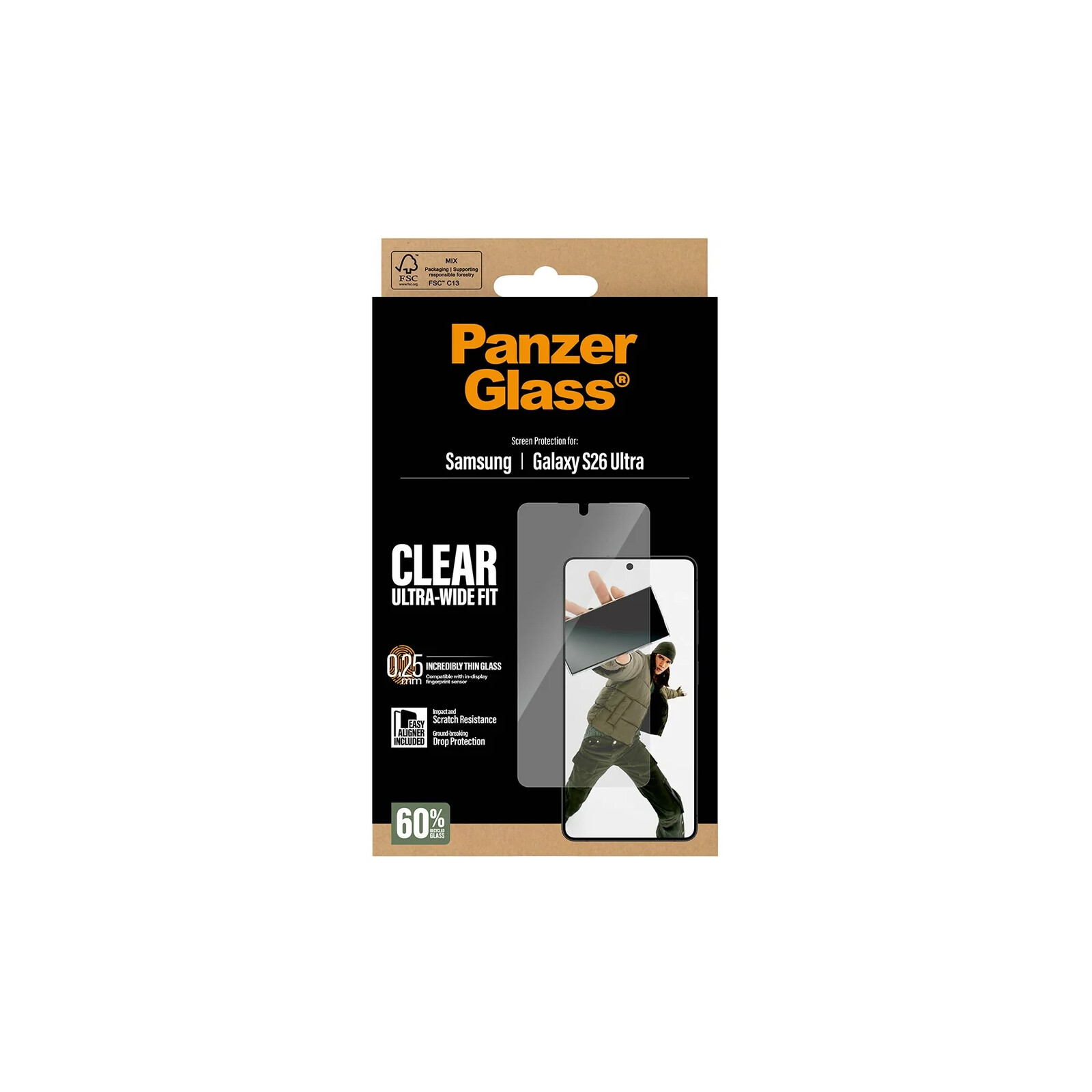 PanzerGlass Glas Samsung Galaxy Ultra S26 Ultra-Wide-Fit