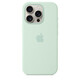 Apple iPhone 16 Pro Silikon Case mit MagSafe aquamarin