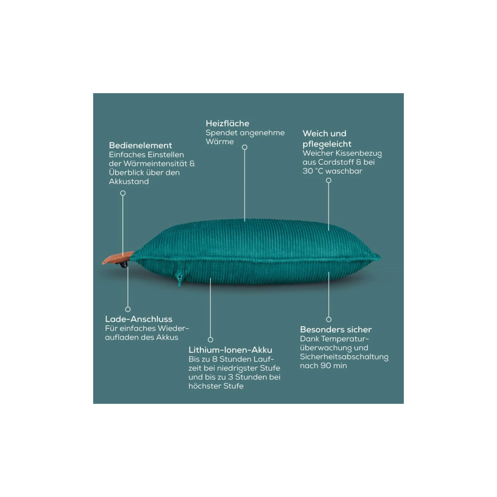 BEURER HK 77 Akku-Heizkissen celestial