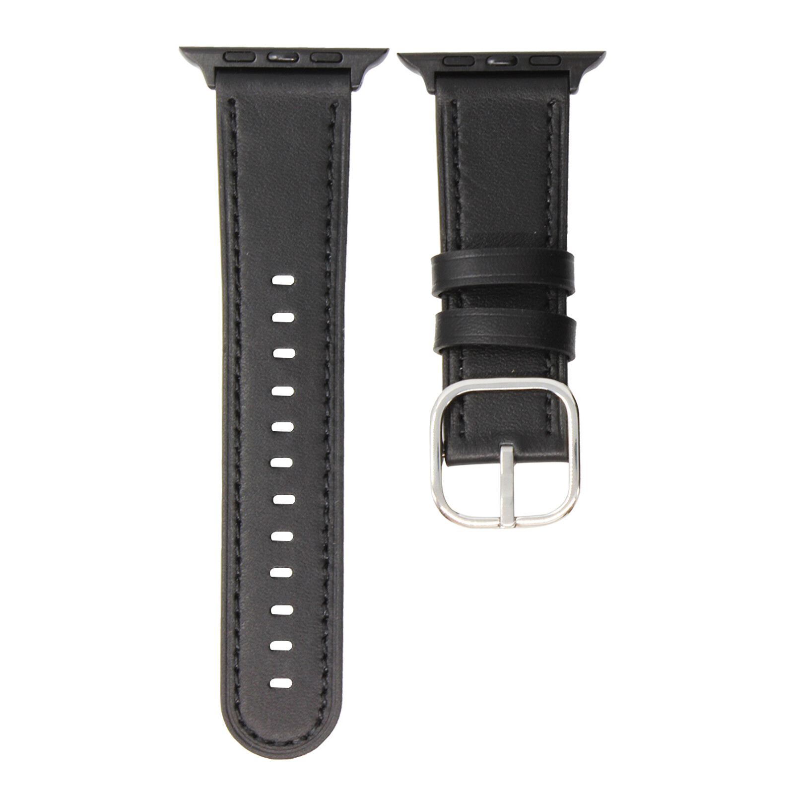 Mika Uhrenarmband Apple 42/44mm Echtleder schwarz