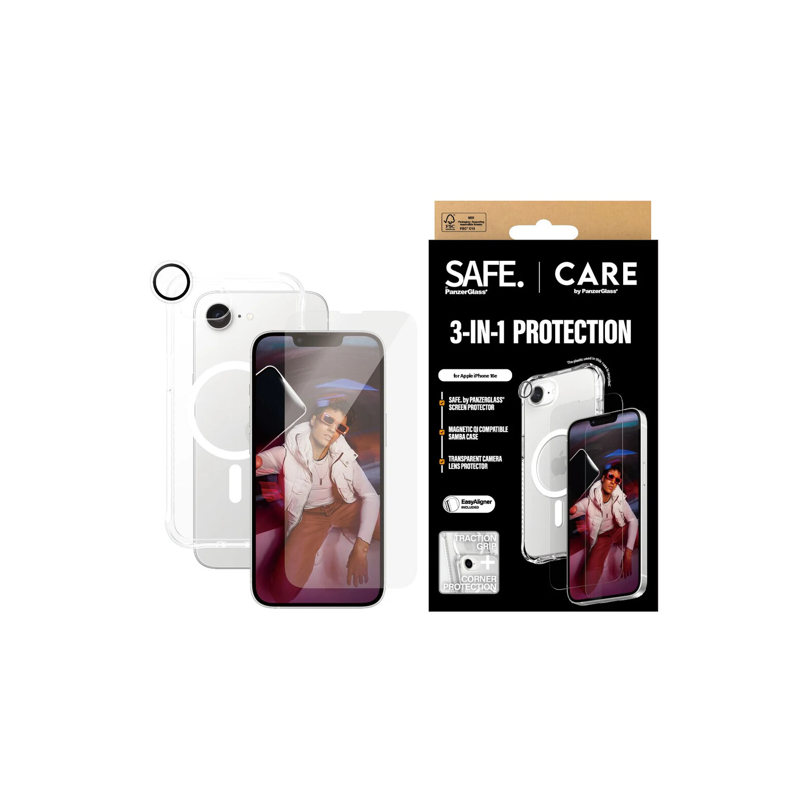 CARE by PanzerGlass Fashion 3-in-1 Bundle Apple iPhone 16e