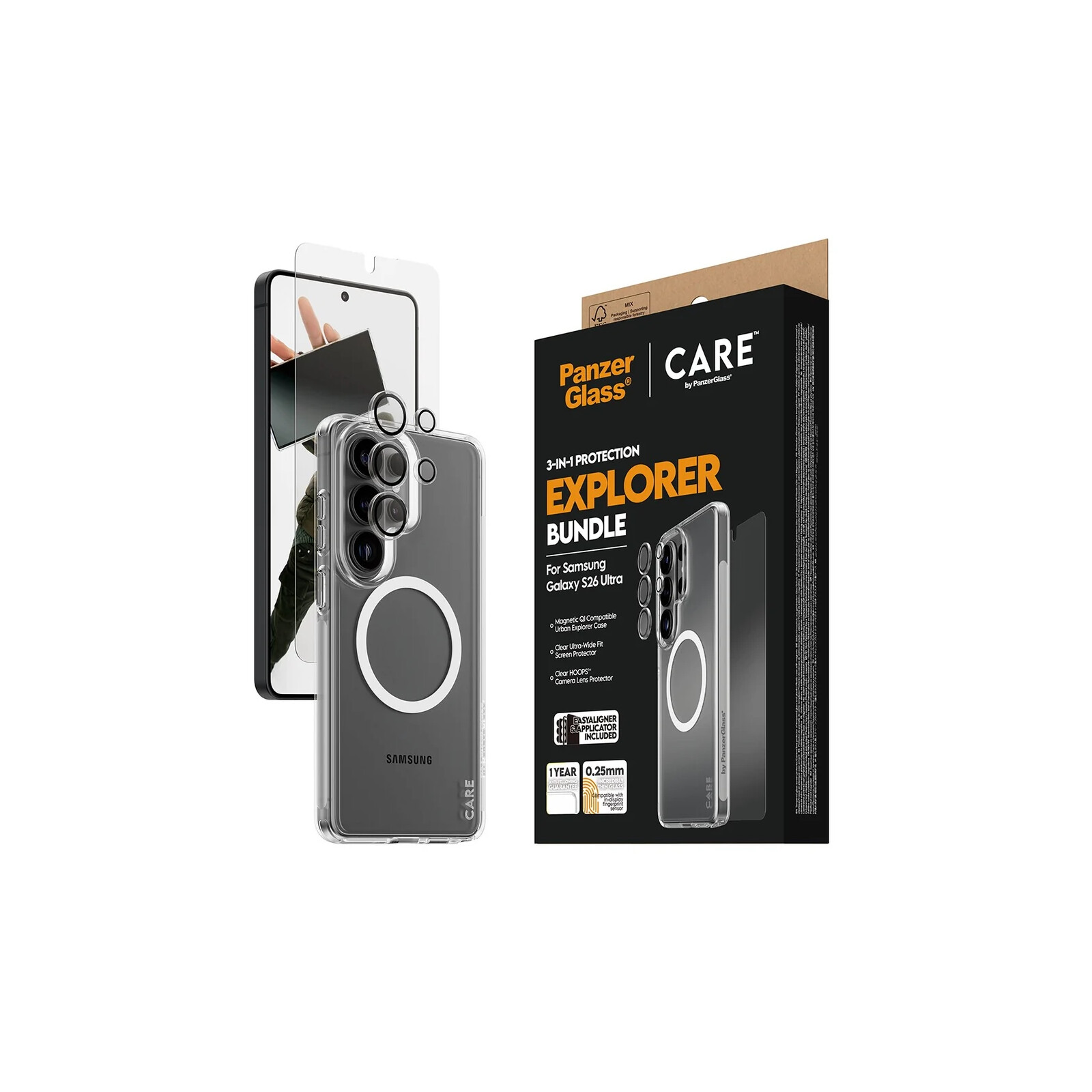 PanzerGlass Care Urban Combat 3 in 1 Bundle Samsung Galaxy S26 Ultra