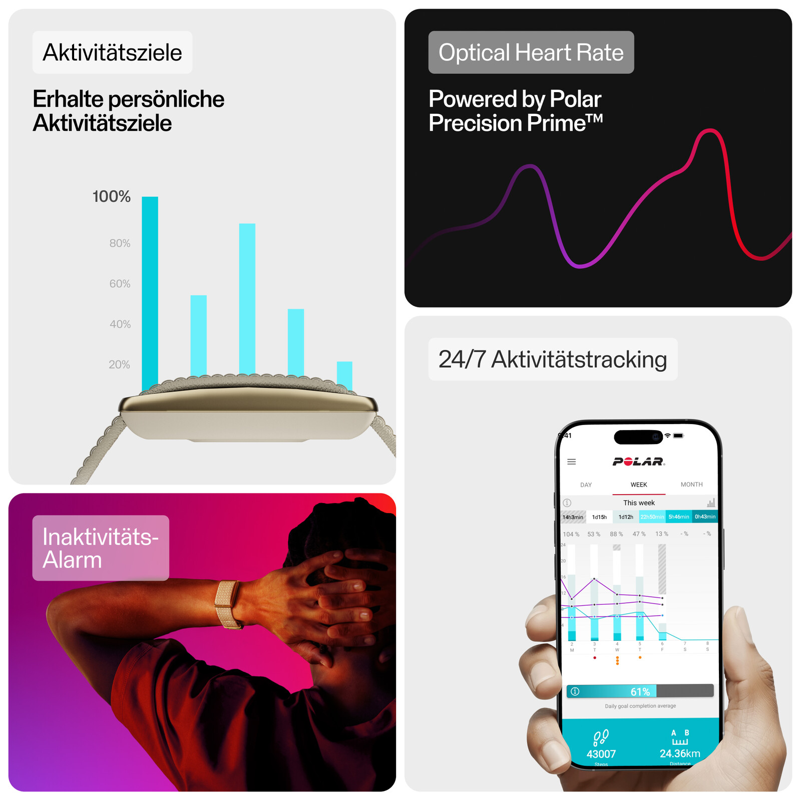 Polar Loop Tracker ohne Display Greige Sand