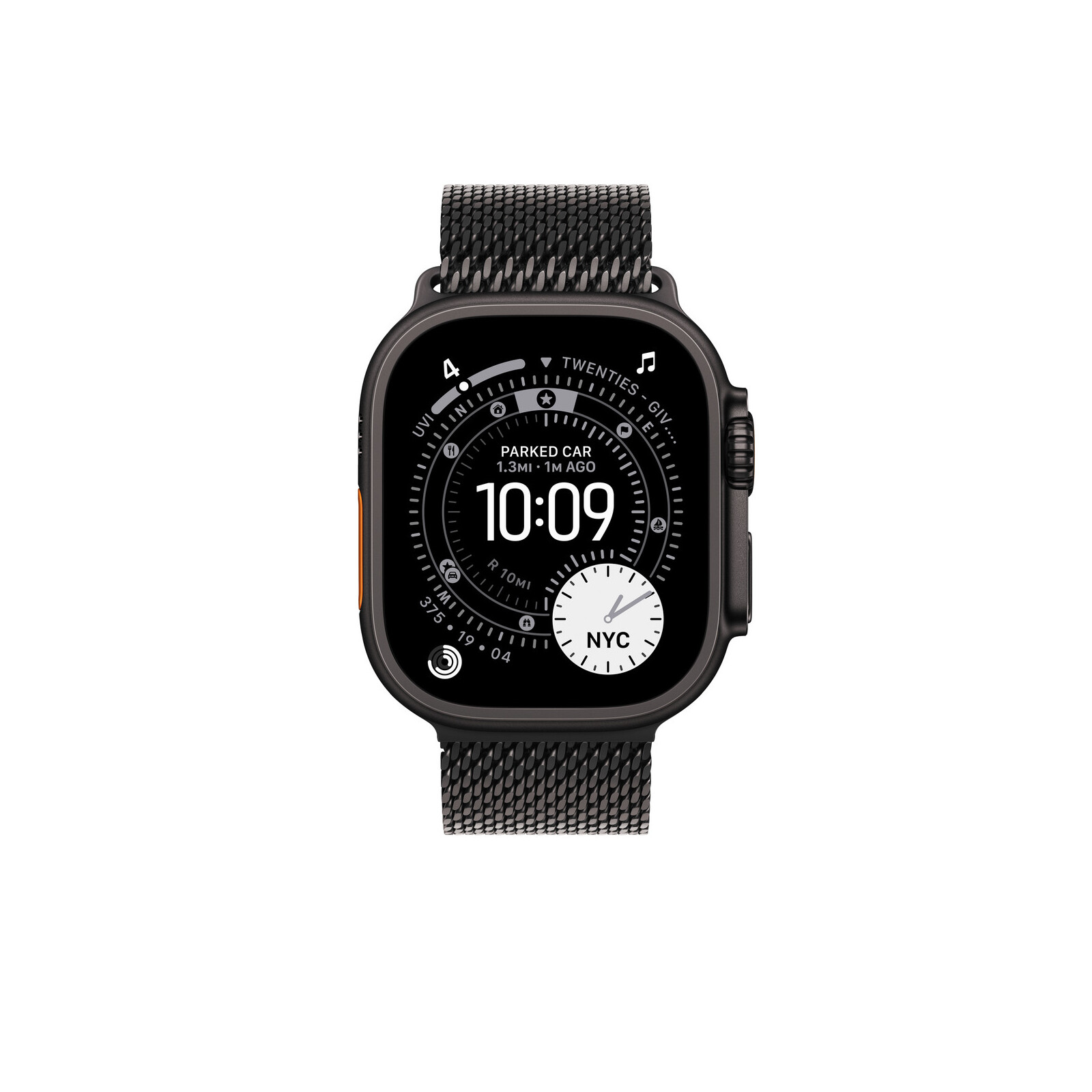 Apple Watch 49mm Black Titan Milanaise Loop L