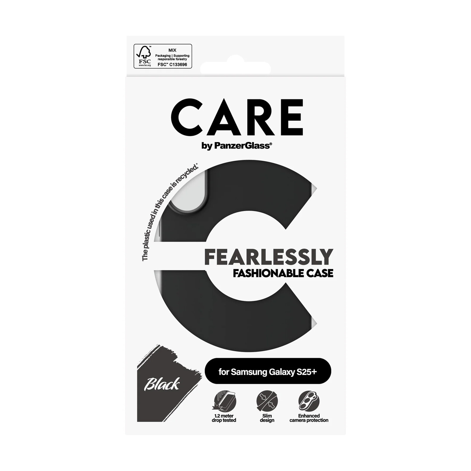 CARE PanzerGlass Fashionable Case Black Galaxy S25 Plus