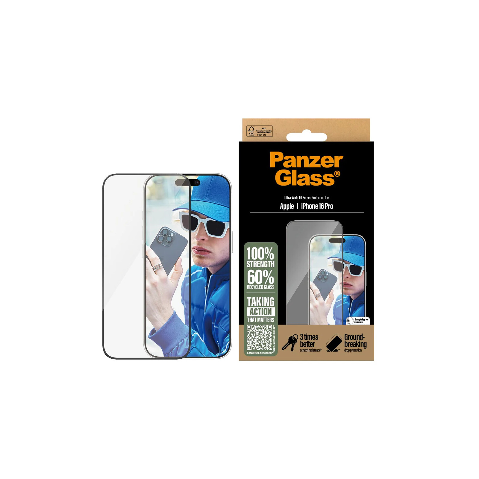 
PanzerGlass Schutzglas Apple iPhone 16 Pro