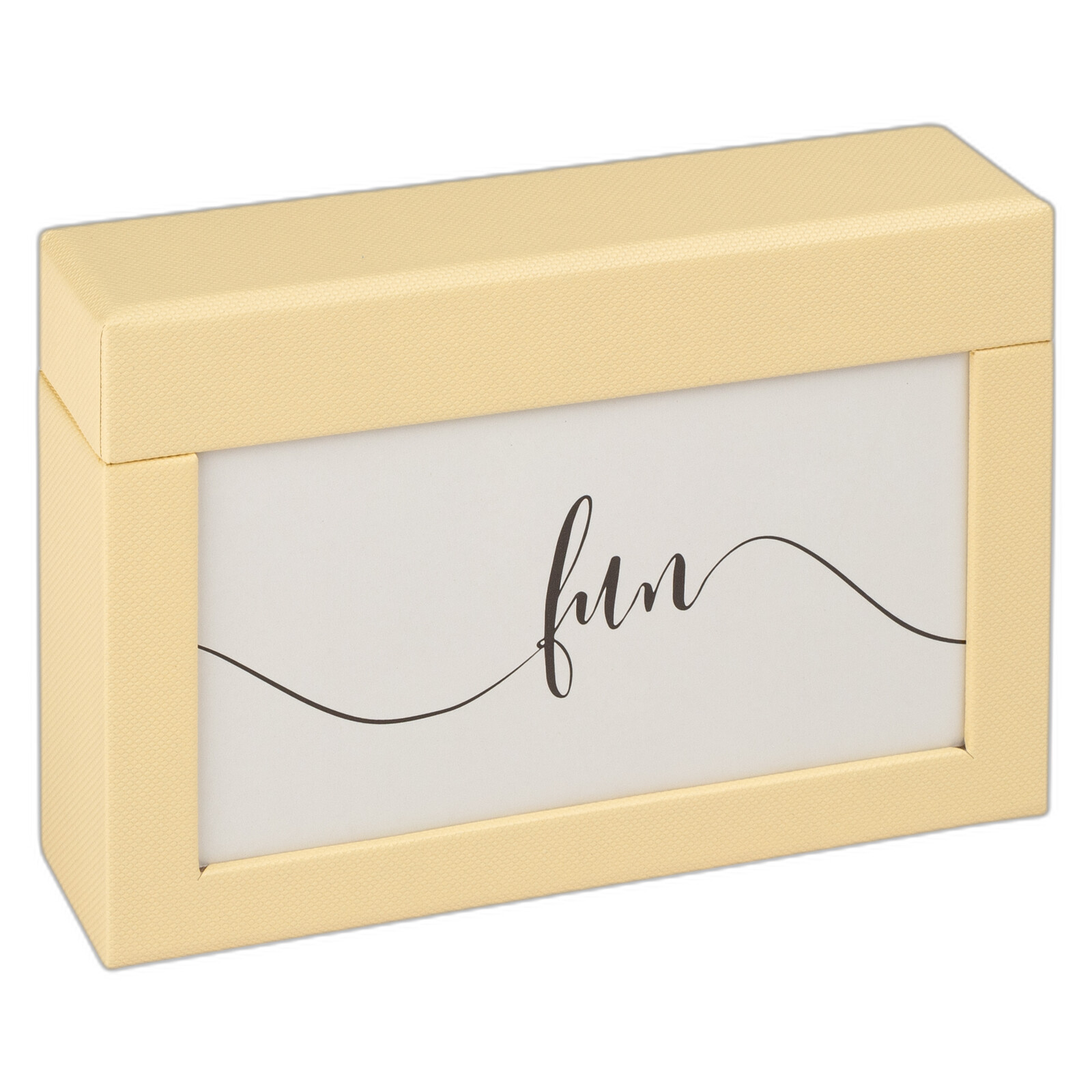Fotobox Fun mit Deckel 10x15 cm Creme