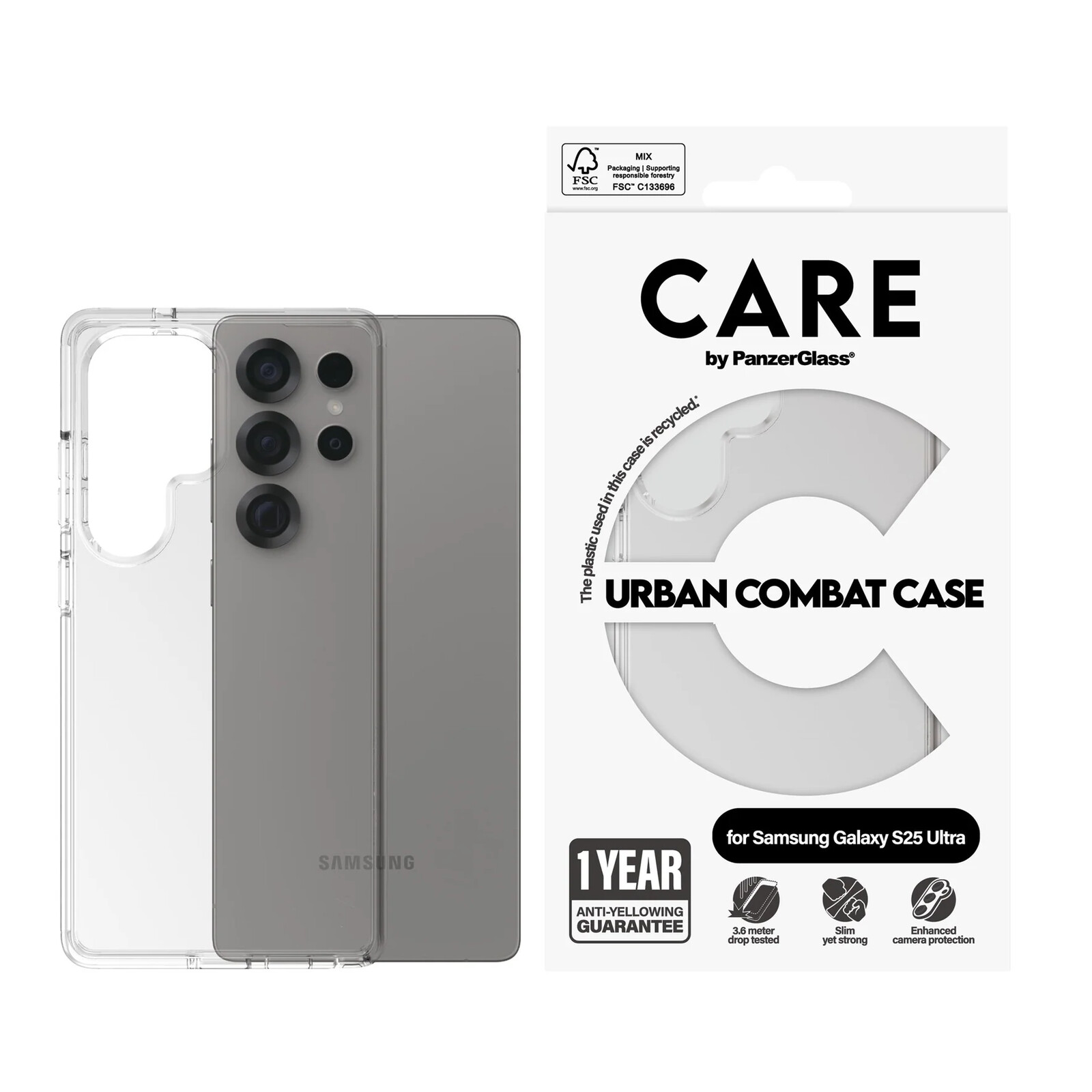 CARE PanzerGlass Flagship Case Transparent Clear S25 Ultra