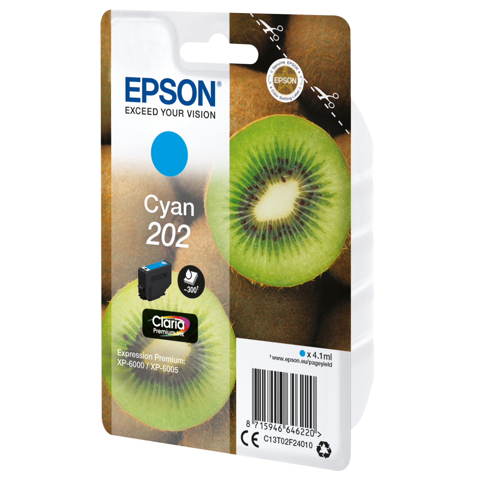 Epson 202 T02E1 Tinte Black 6,9ml