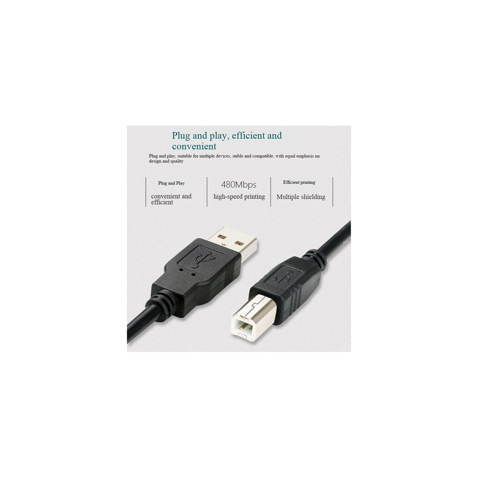 Beatec USB 2.0 Printer Cable (Type-B) 1,5m