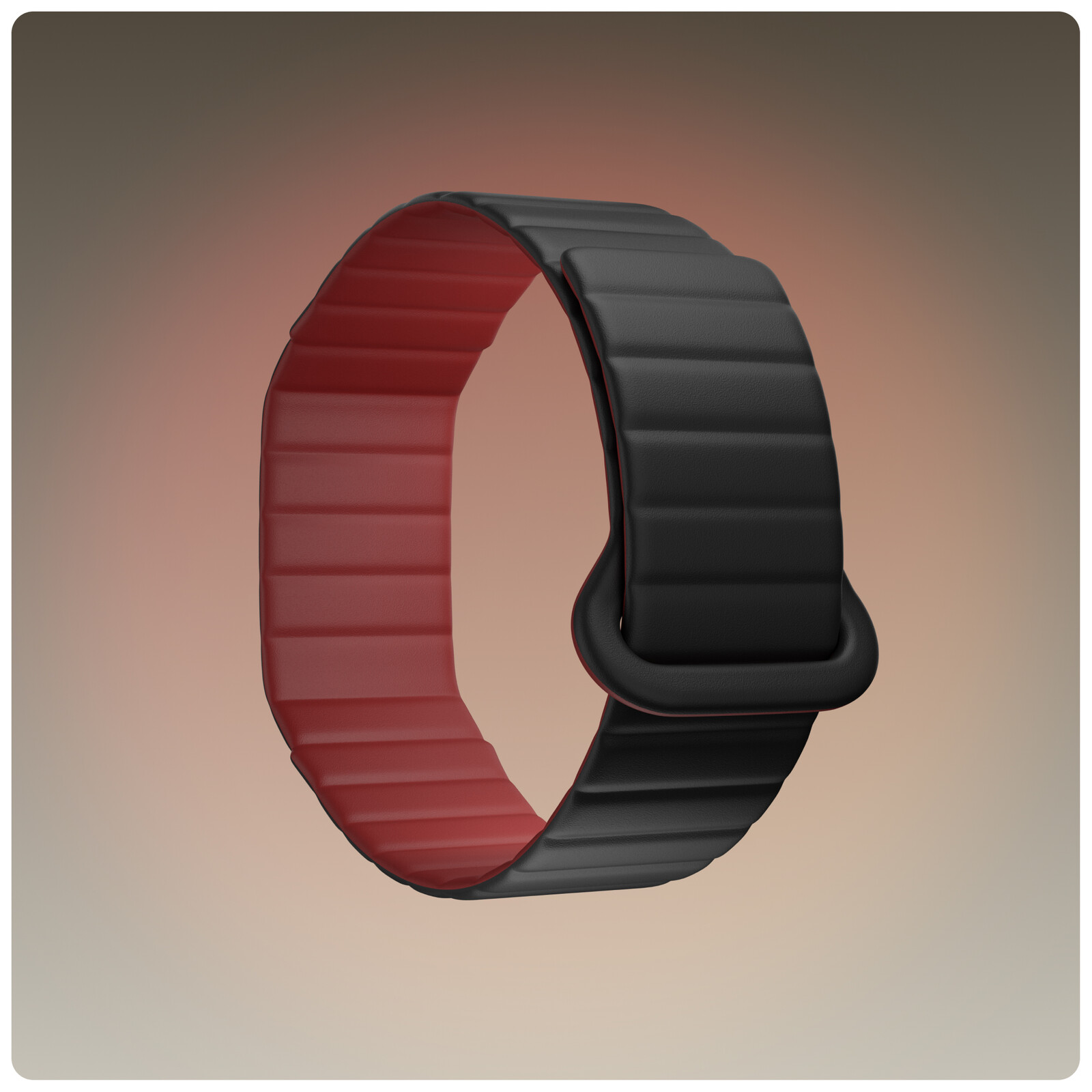 Polar WB Loop Gen2 Band Silikon Black/Red S-M