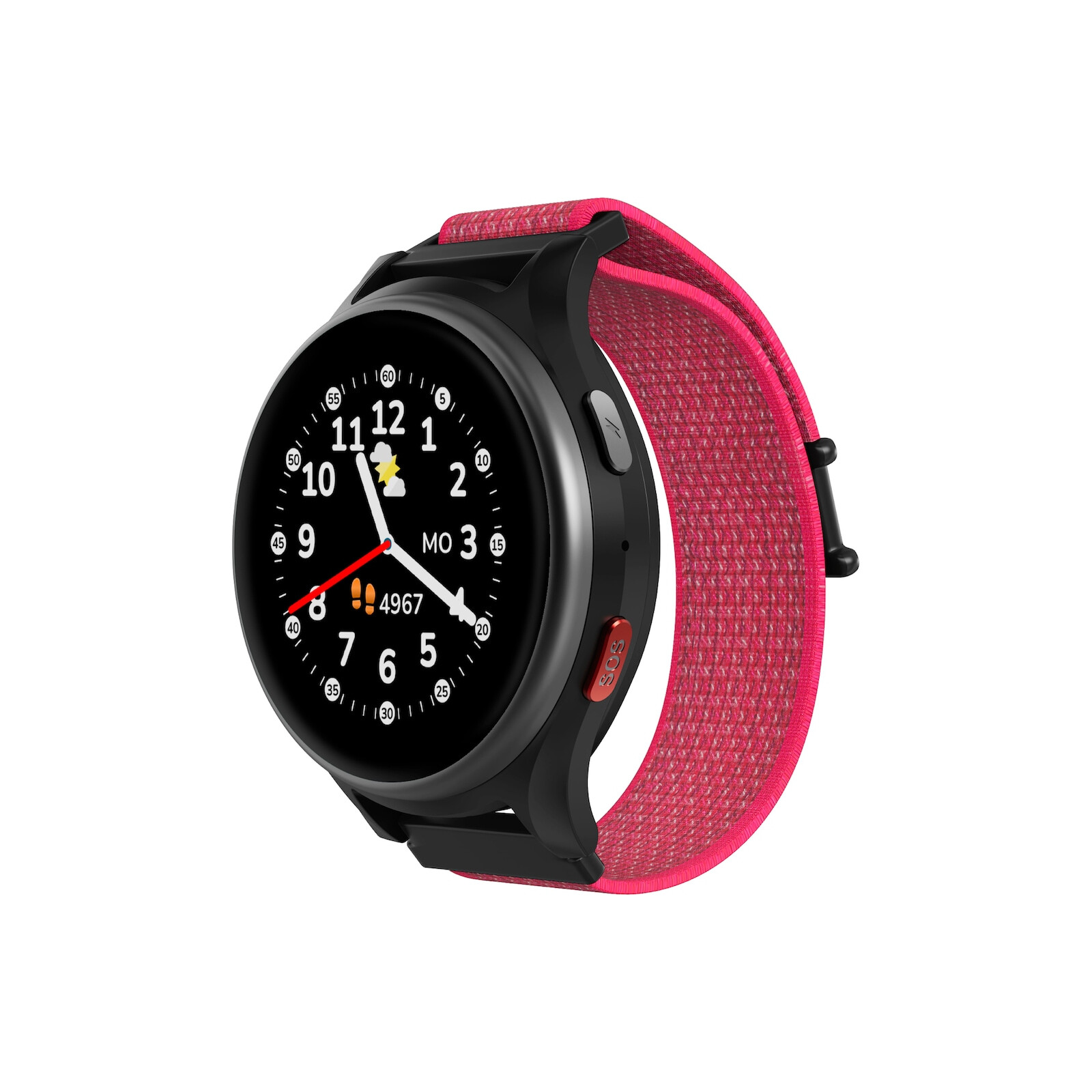 nio 6 GPS Smartwatch Kinder schwarz/rot
