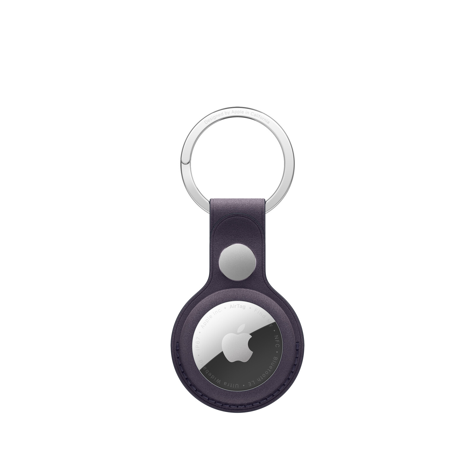 Apple iPhone AirTag FineWoven Key Ring Midnight Purple
