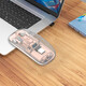 Beatec Wireless Mouse Ghost 3 - transparent pink mit LED
