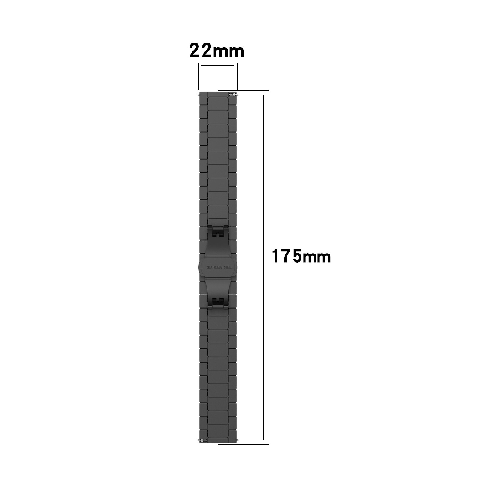 Felixx Smartwatcharmband Edelst./Butterfly Black-Universal 22mm

