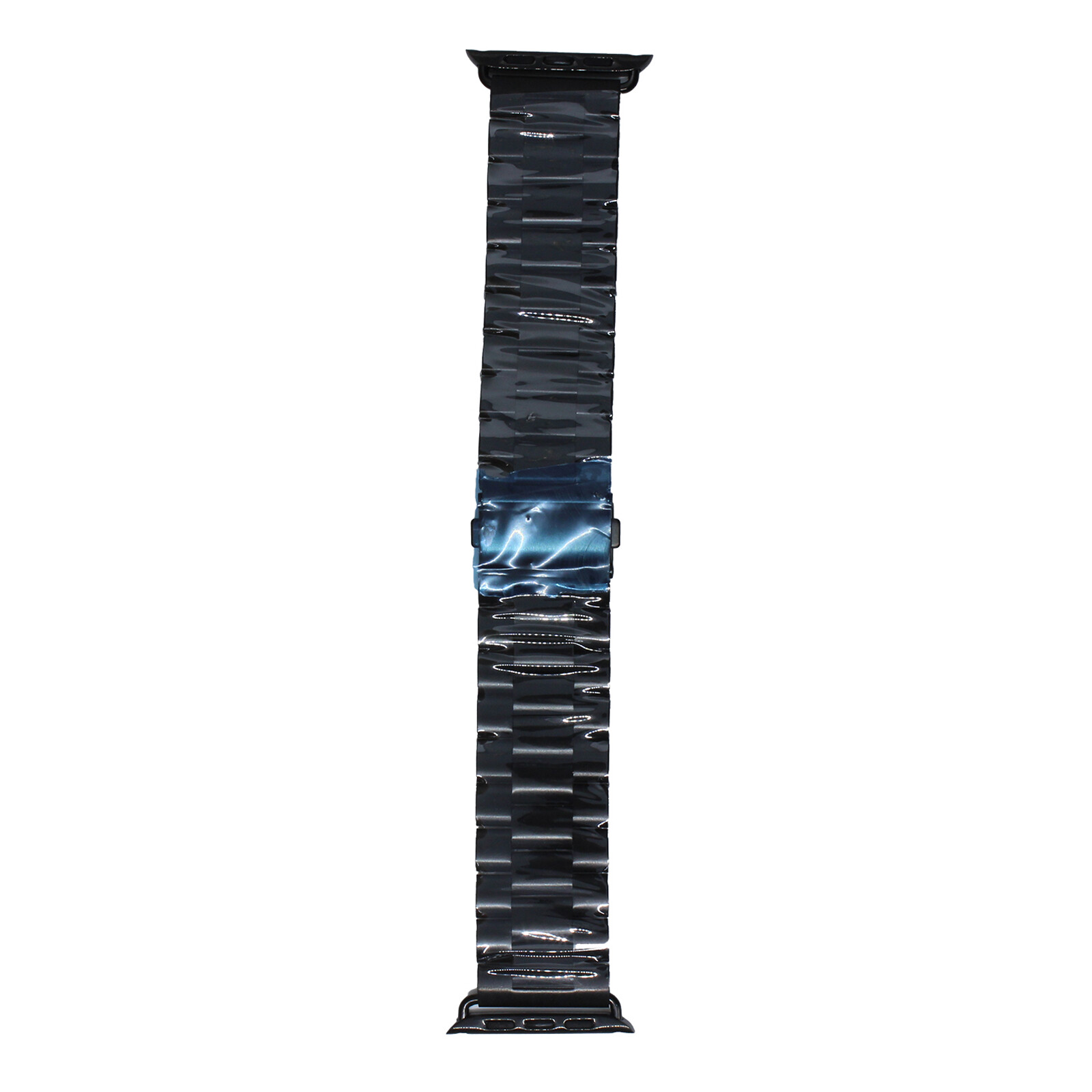 Mika Uhrenarmband Apple 42/44mm Edelstahl Glieder schwarz