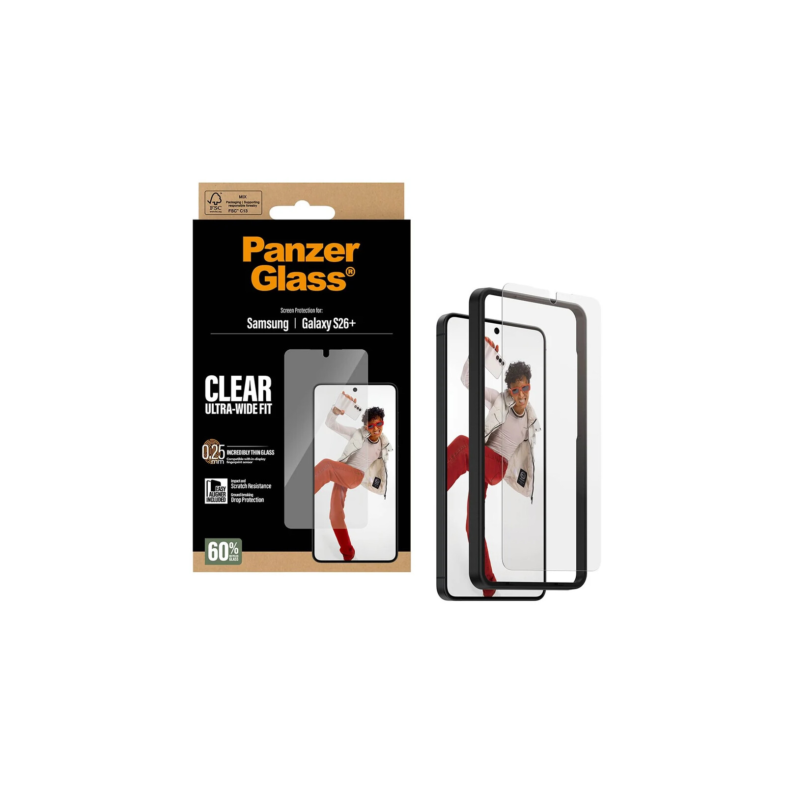PanzerGlass Glas Samsung Galaxy S26 Plus Ultra-Wide-Fit