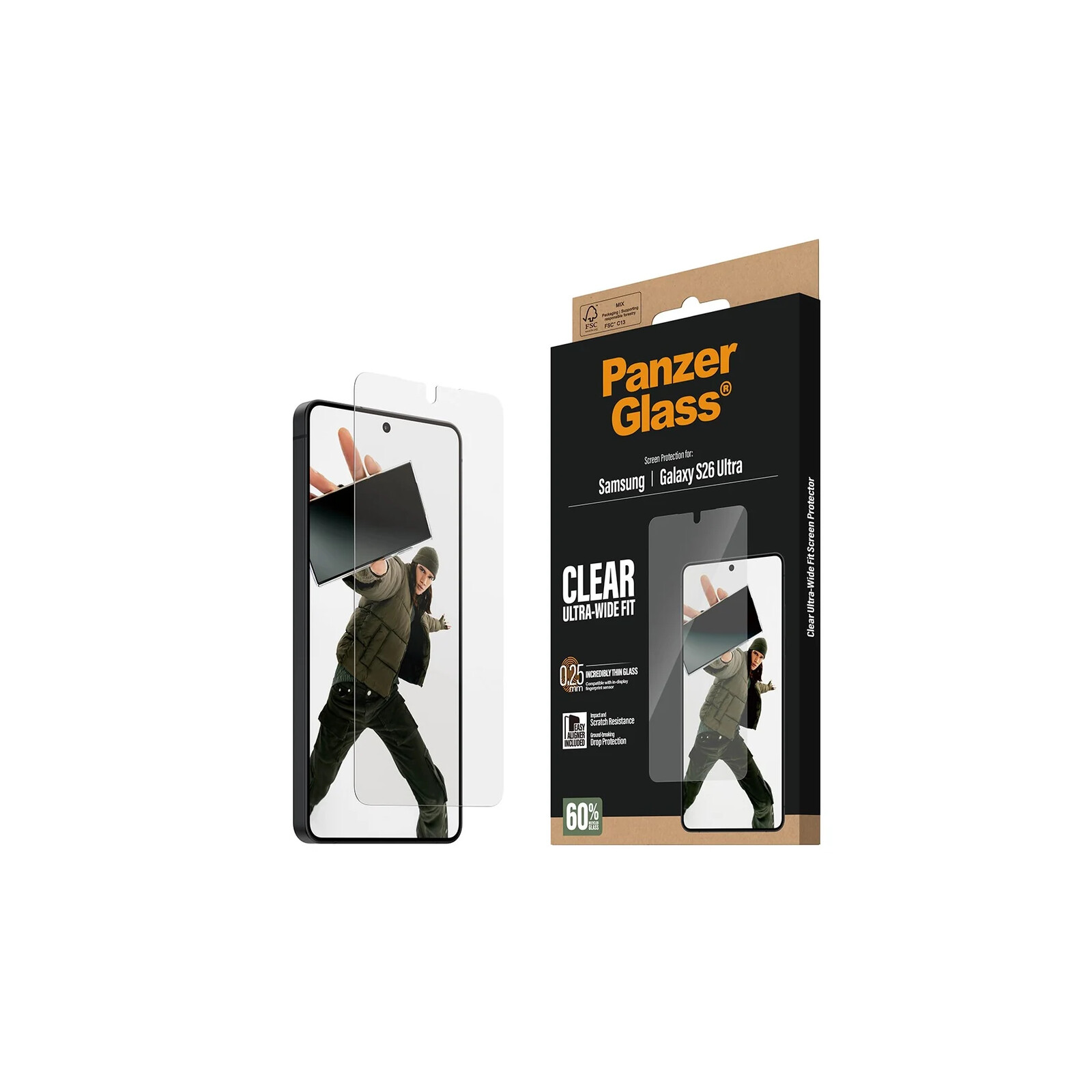 PanzerGlass Glas Samsung Galaxy Ultra S26 Ultra-Wide-Fit