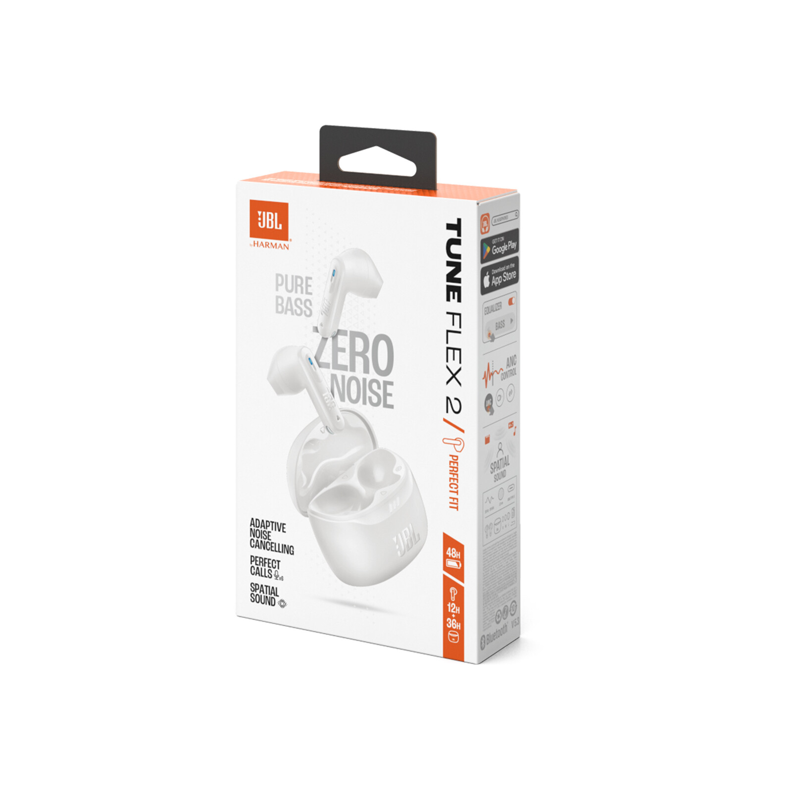JBL Tune Flex 2 kabelloser In-Ear Kopfh&ouml;rer, wei&szlig;
